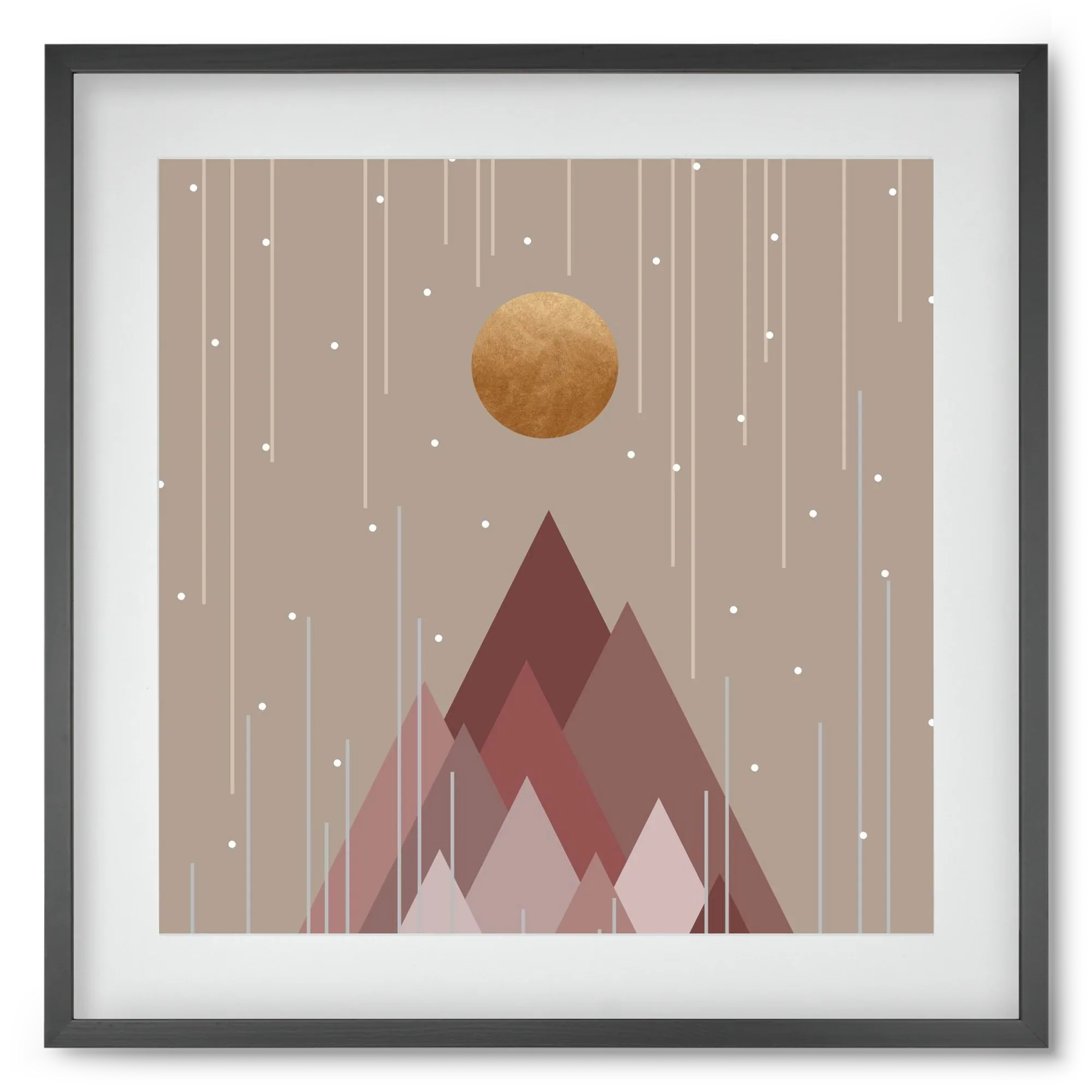 Sun & Mountains Coral Pink - artbridge