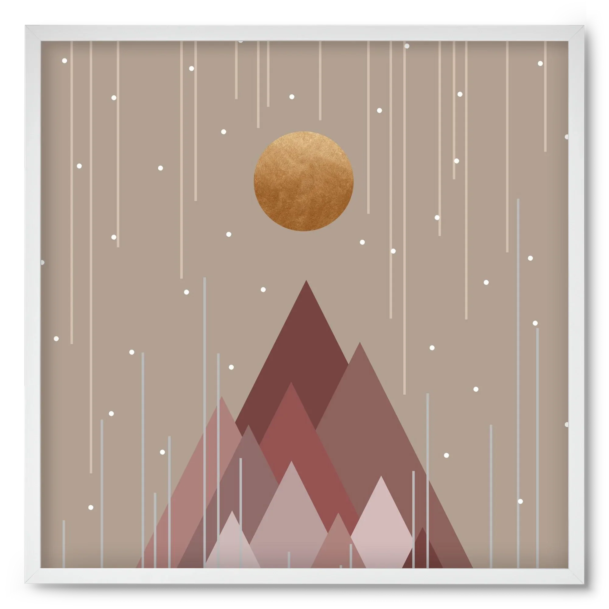 Sun & Mountains Coral Pink - artbridge