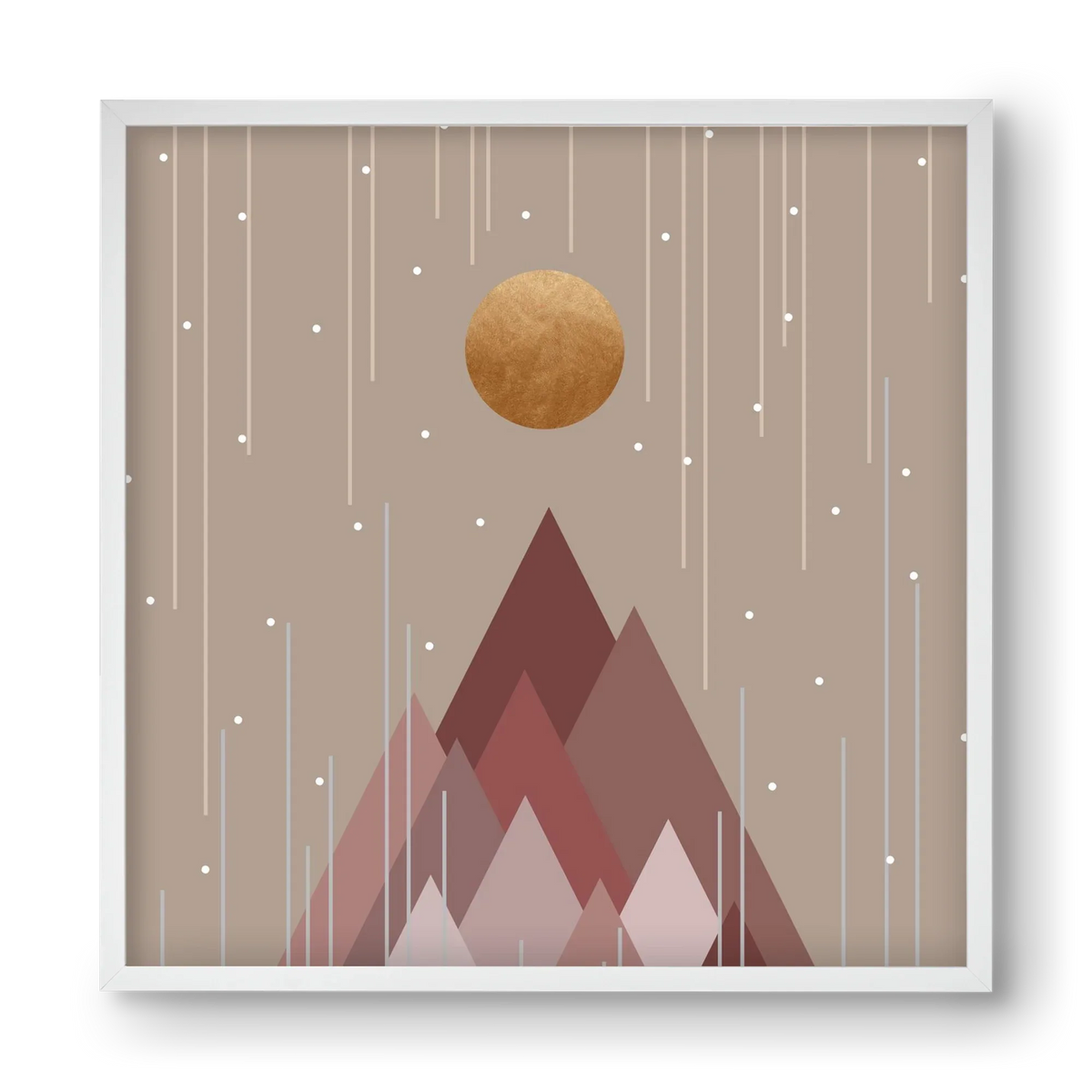 Sun & Mountains Coral Pink - artbridge