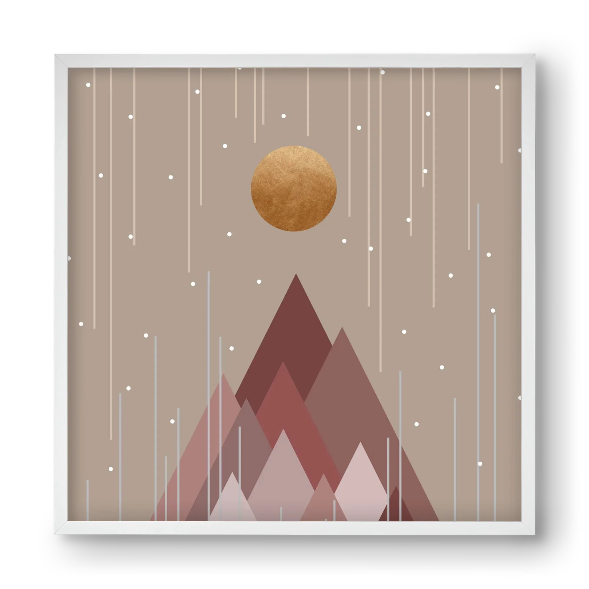 Sun & Mountains Coral Pink - artbridge