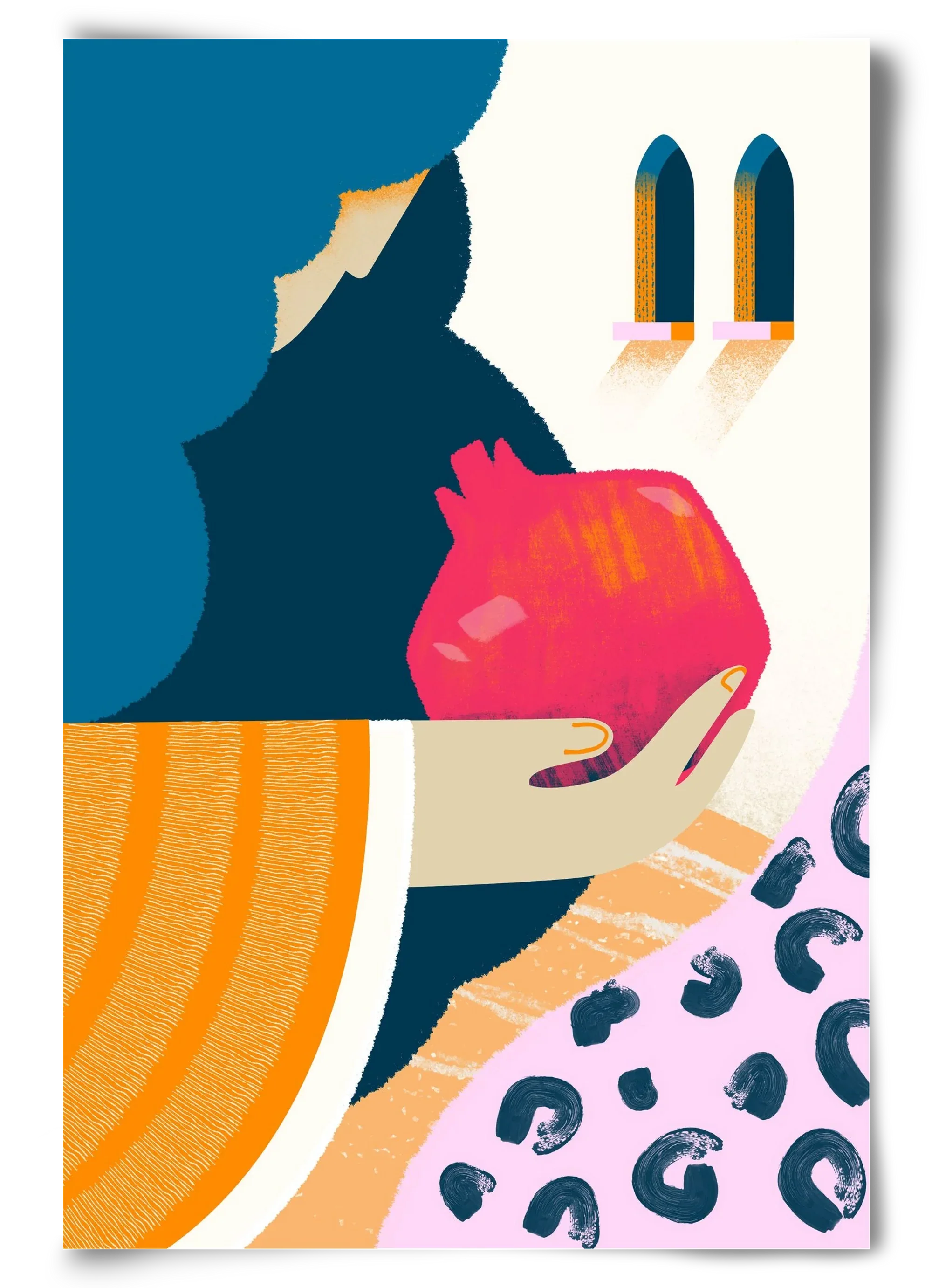 Lady with pomegranate - artbridge