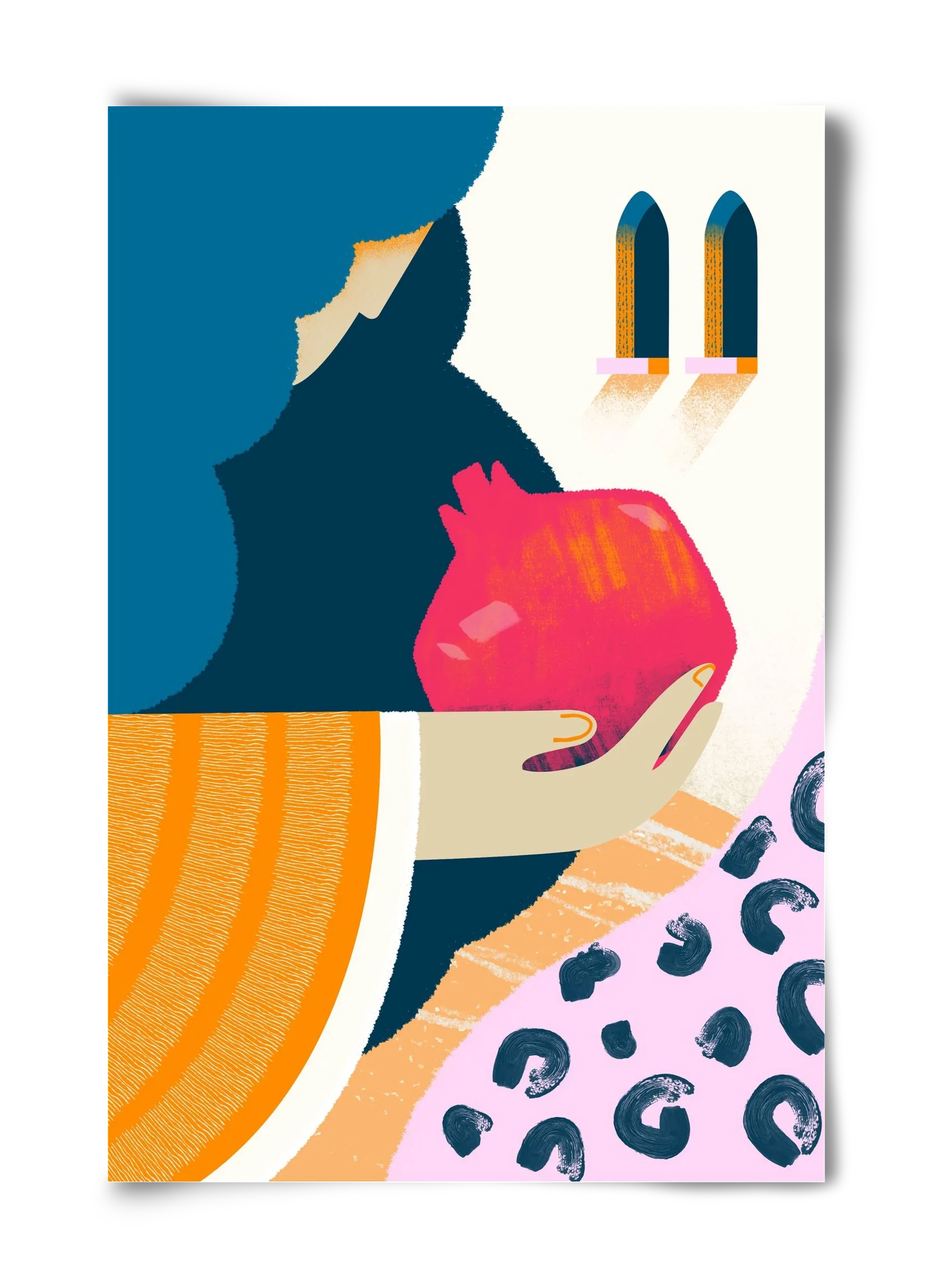 Lady with pomegranate - artbridge