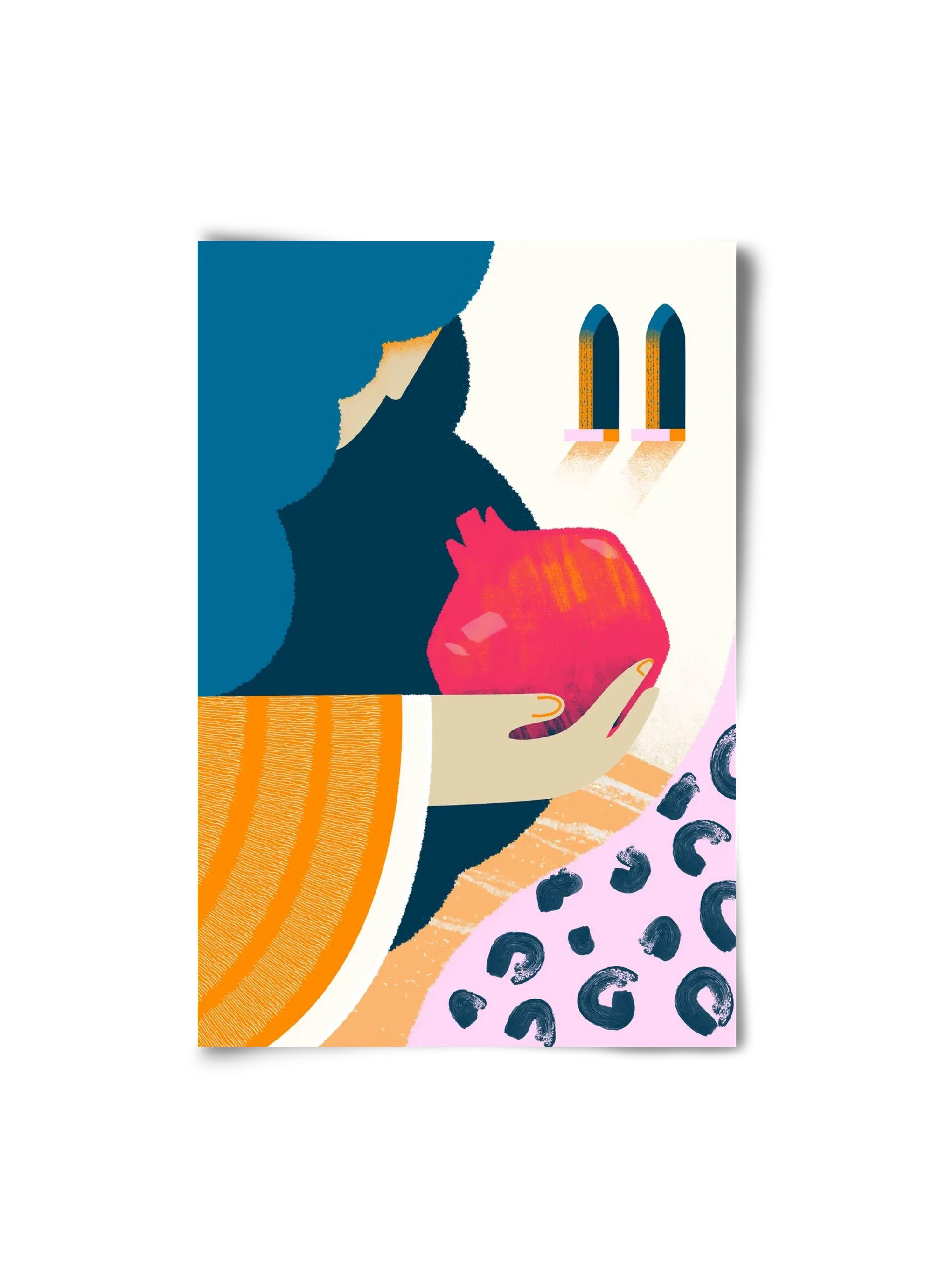 Lady with pomegranate - artbridge