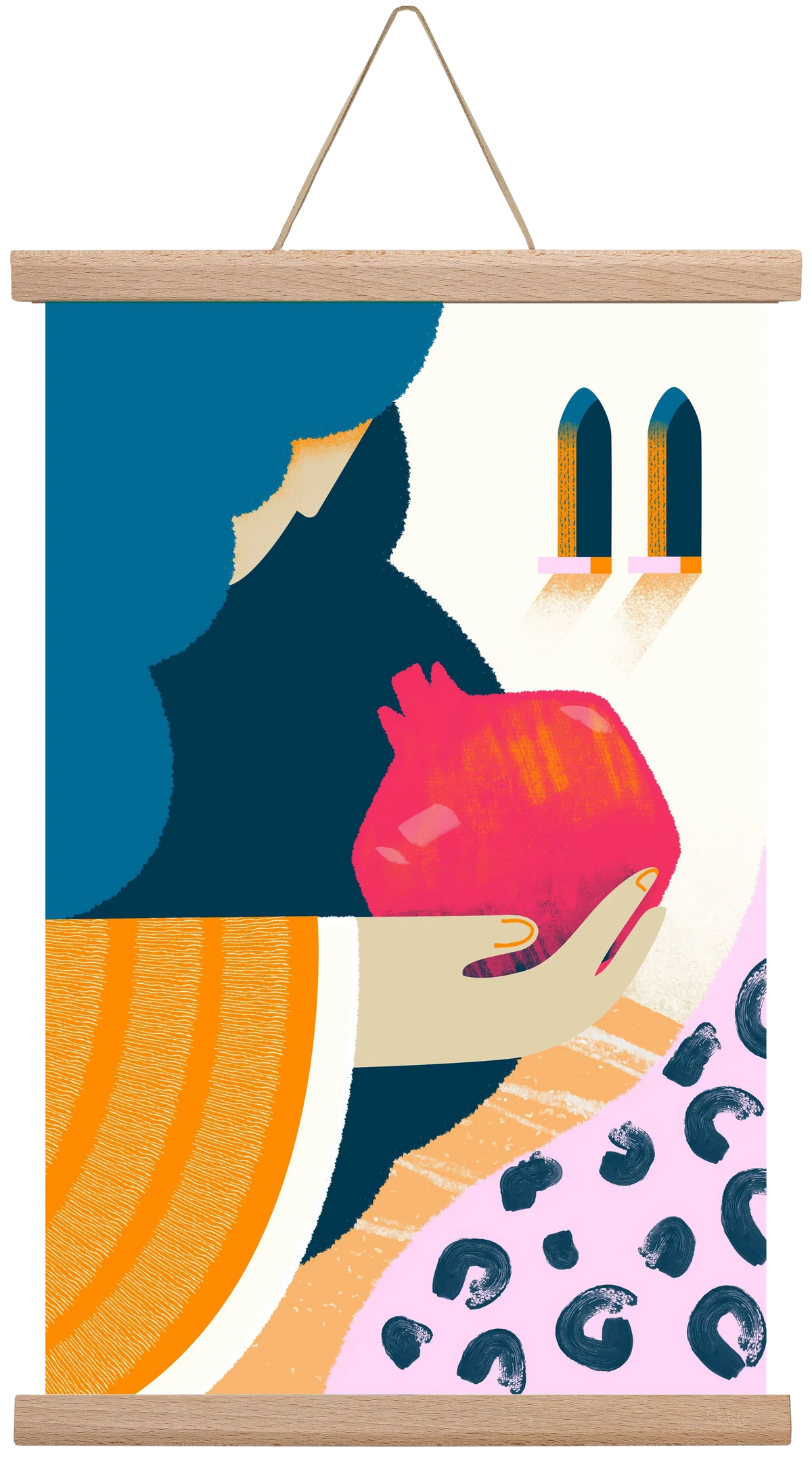 Lady with pomegranate - artbridge