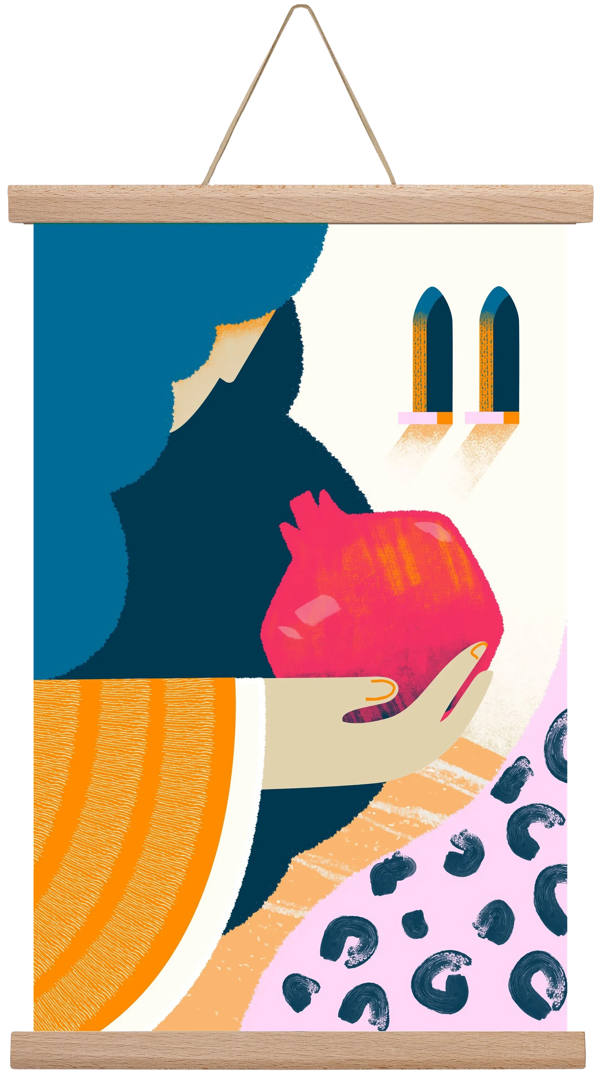 Lady with pomegranate - artbridge
