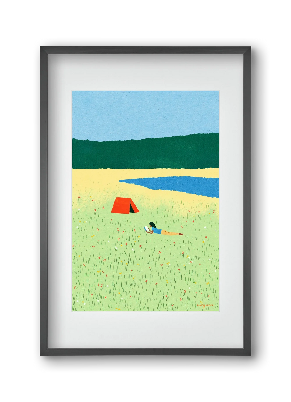 Reading in the meadow - artbridge