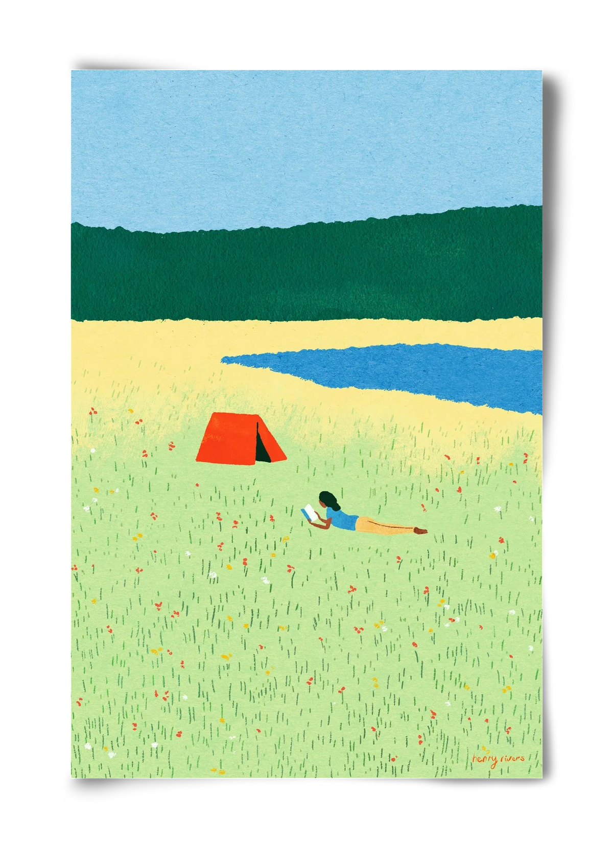Reading in the meadow - artbridge