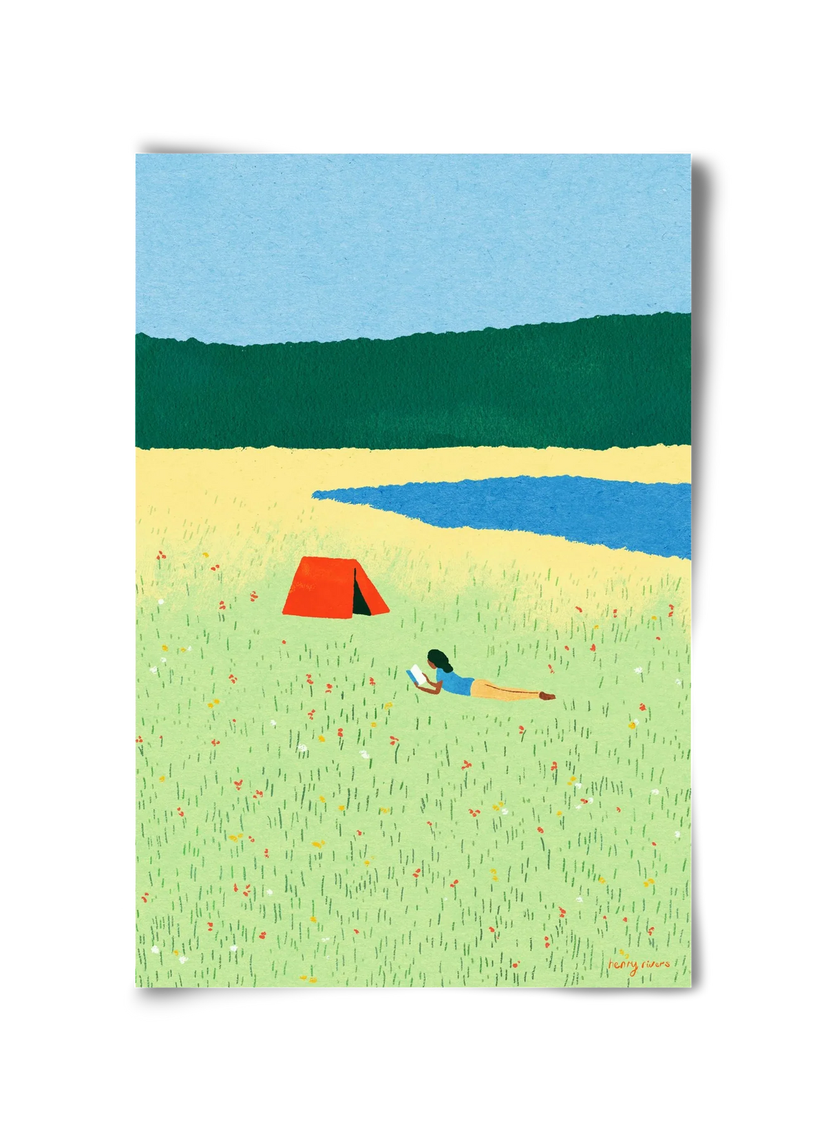 Reading in the meadow - artbridge