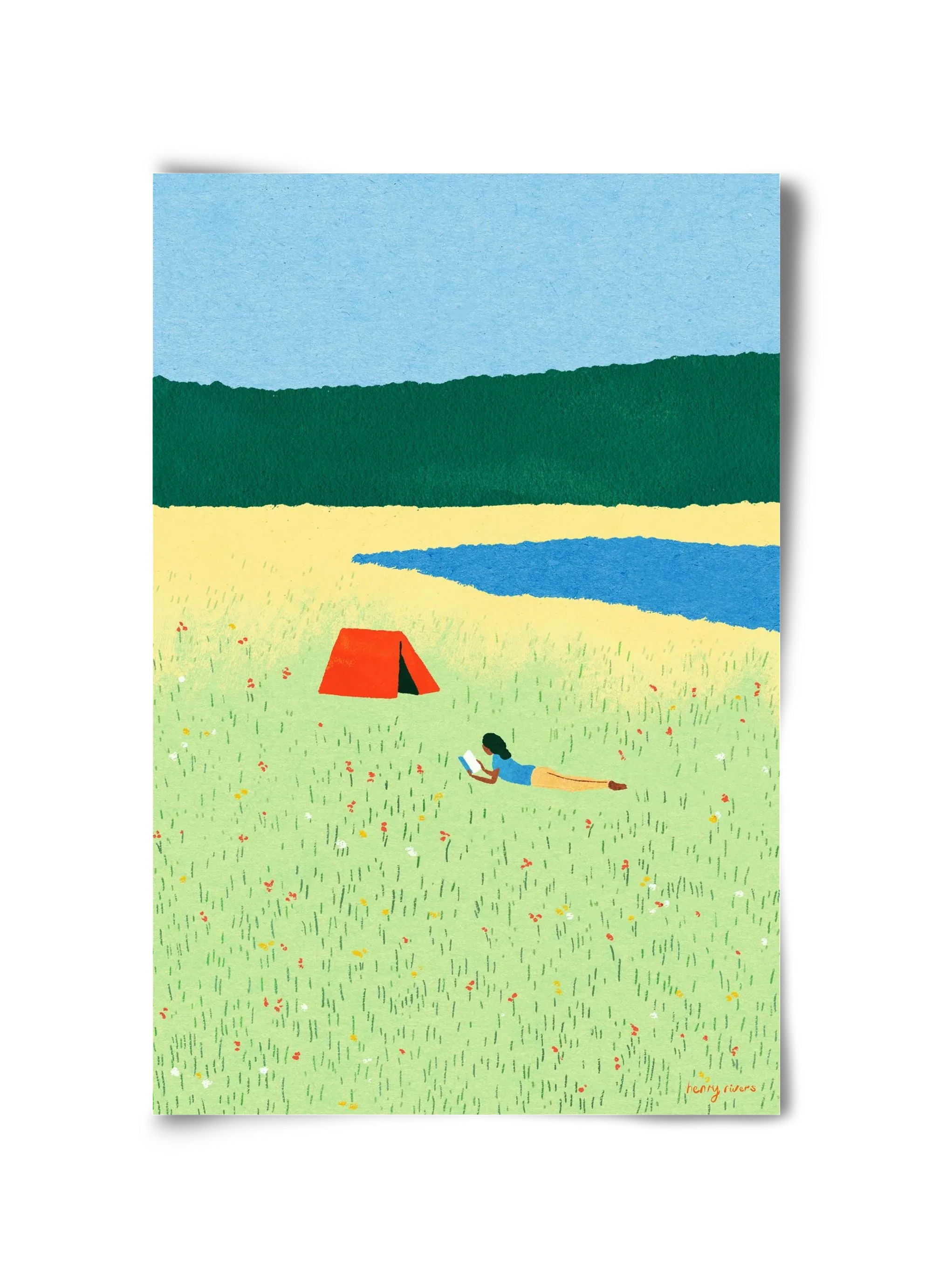 Reading in the meadow - artbridge