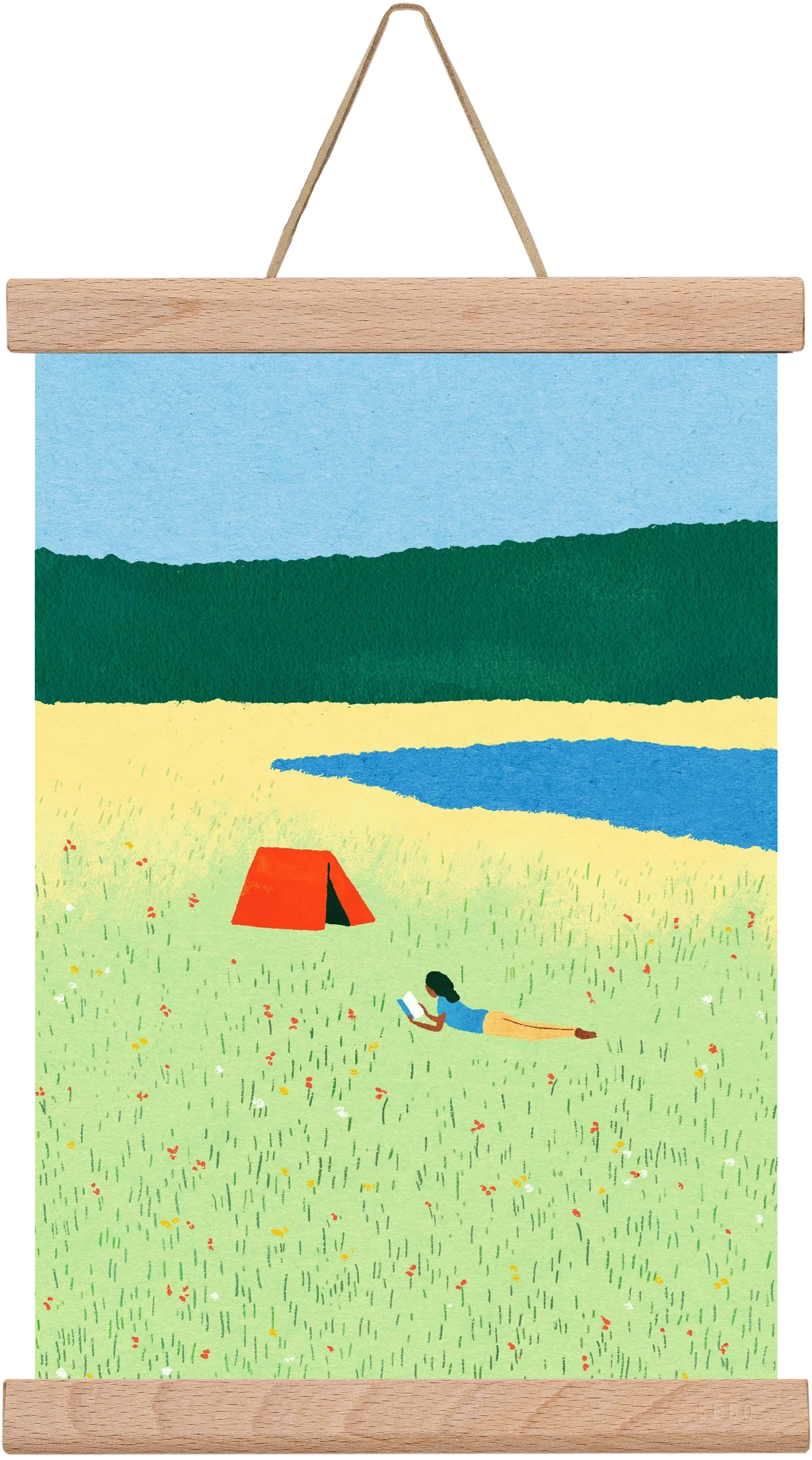 Reading in the meadow - artbridge