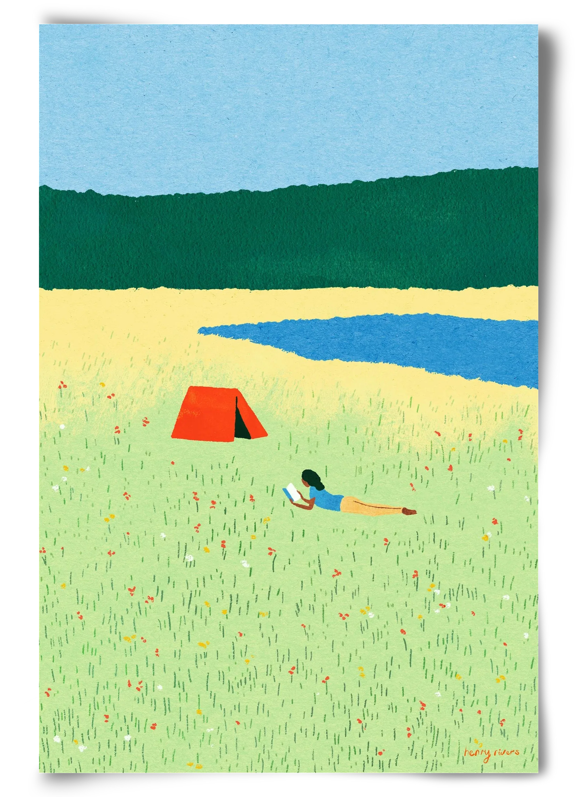 Reading in the meadow - artbridge