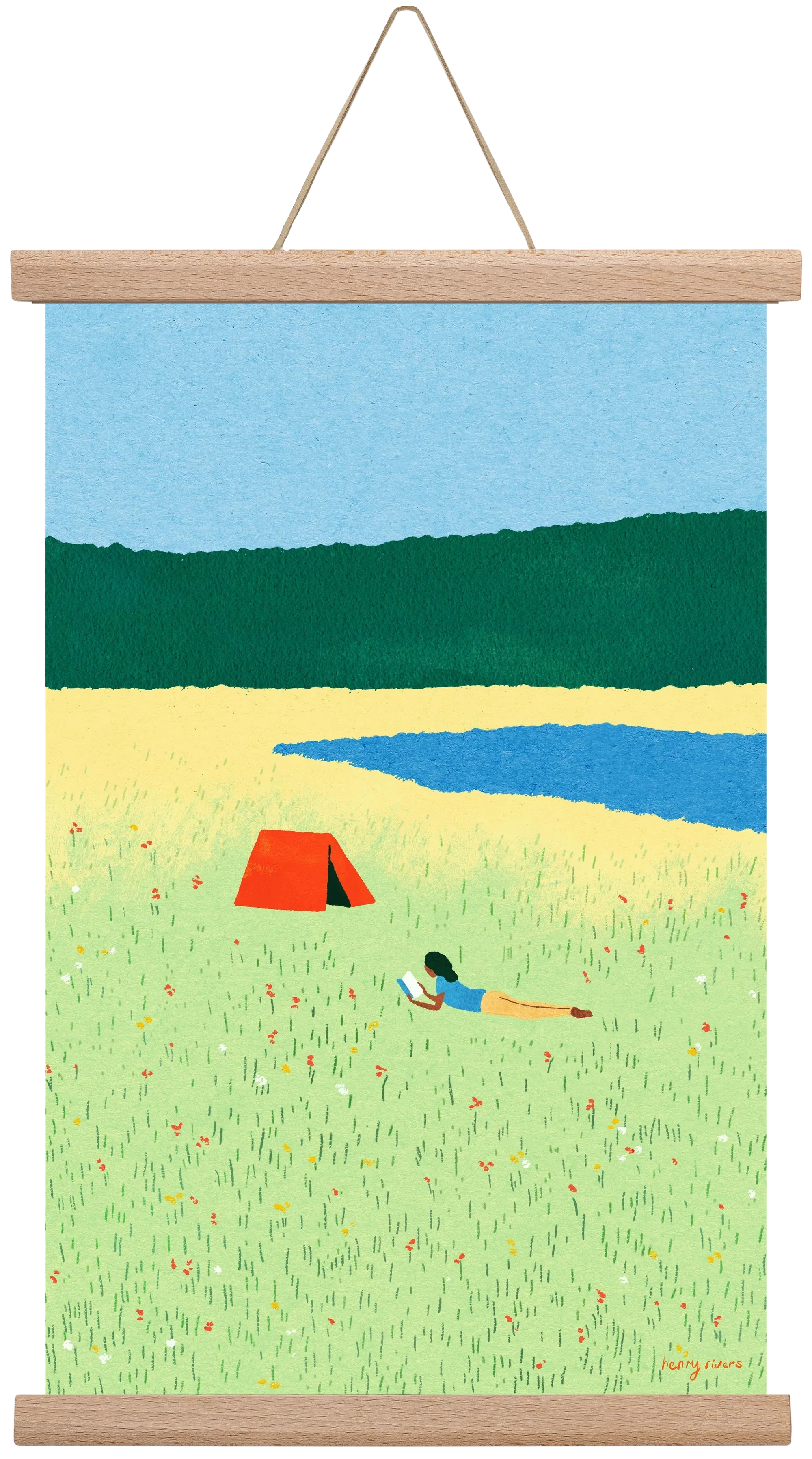 Reading in the meadow - artbridge