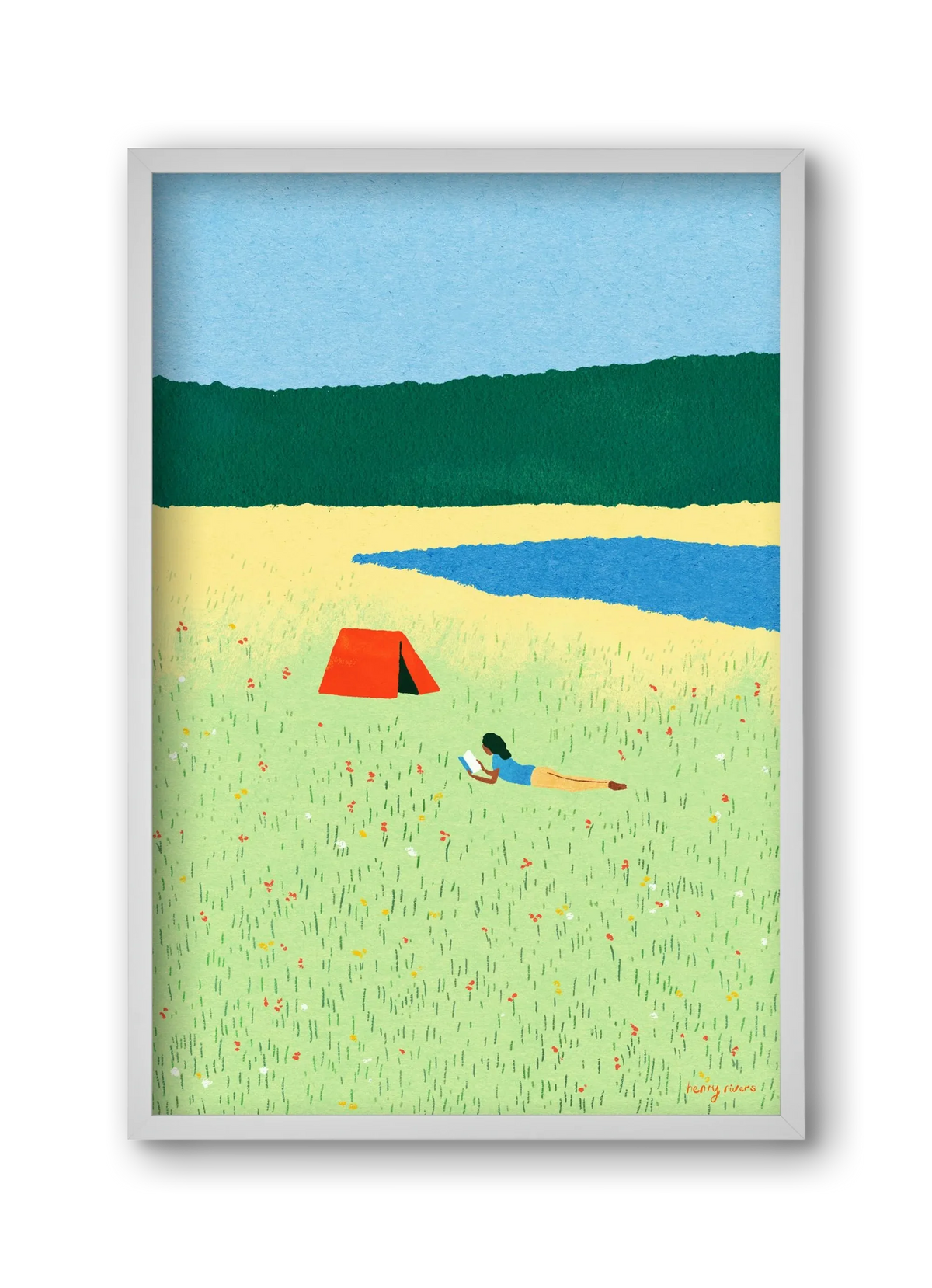 Reading in the meadow - artbridge