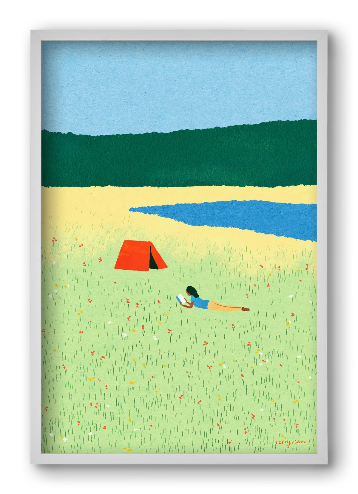 Reading in the meadow - artbridge