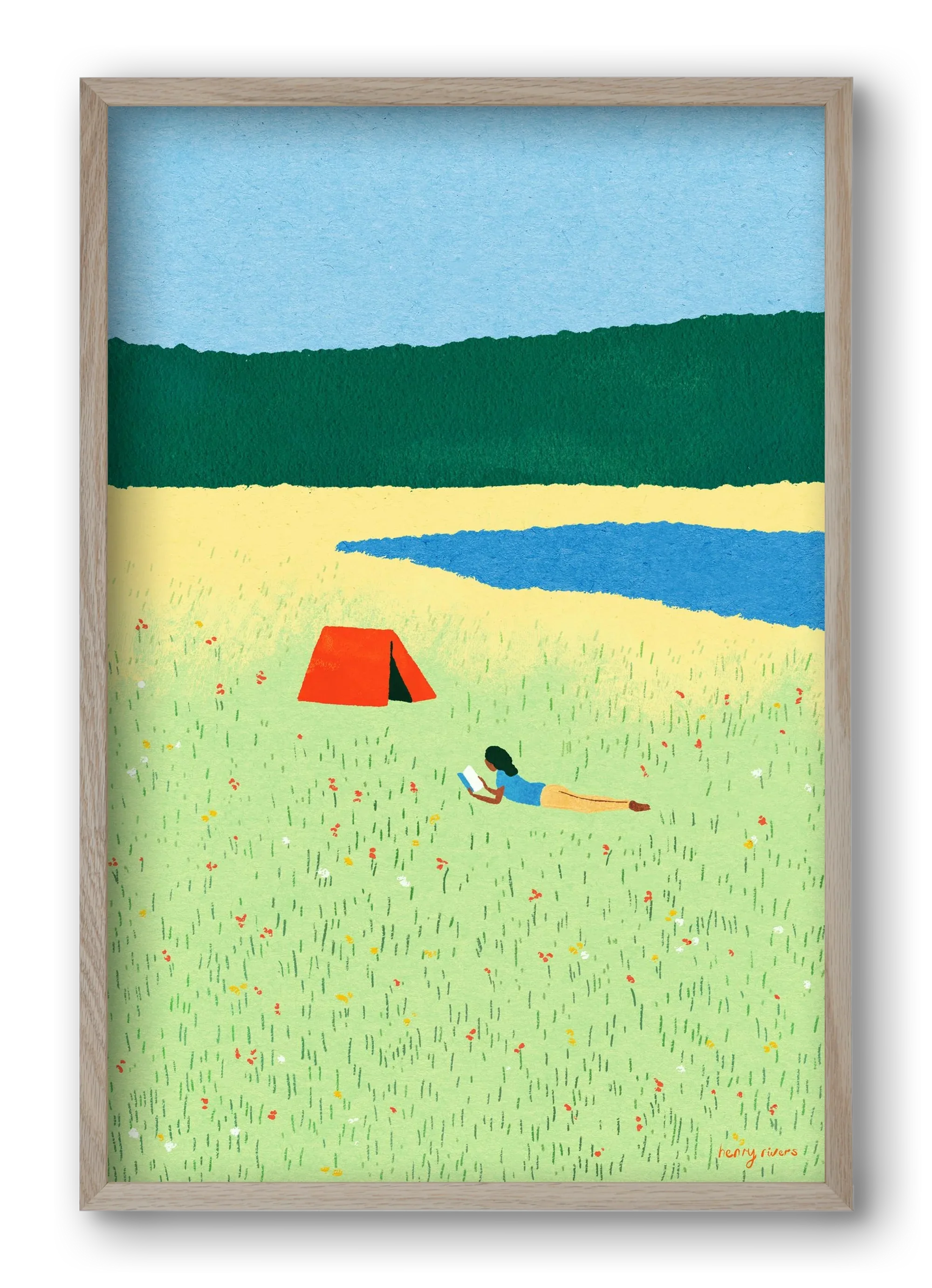 Reading in the meadow - artbridge