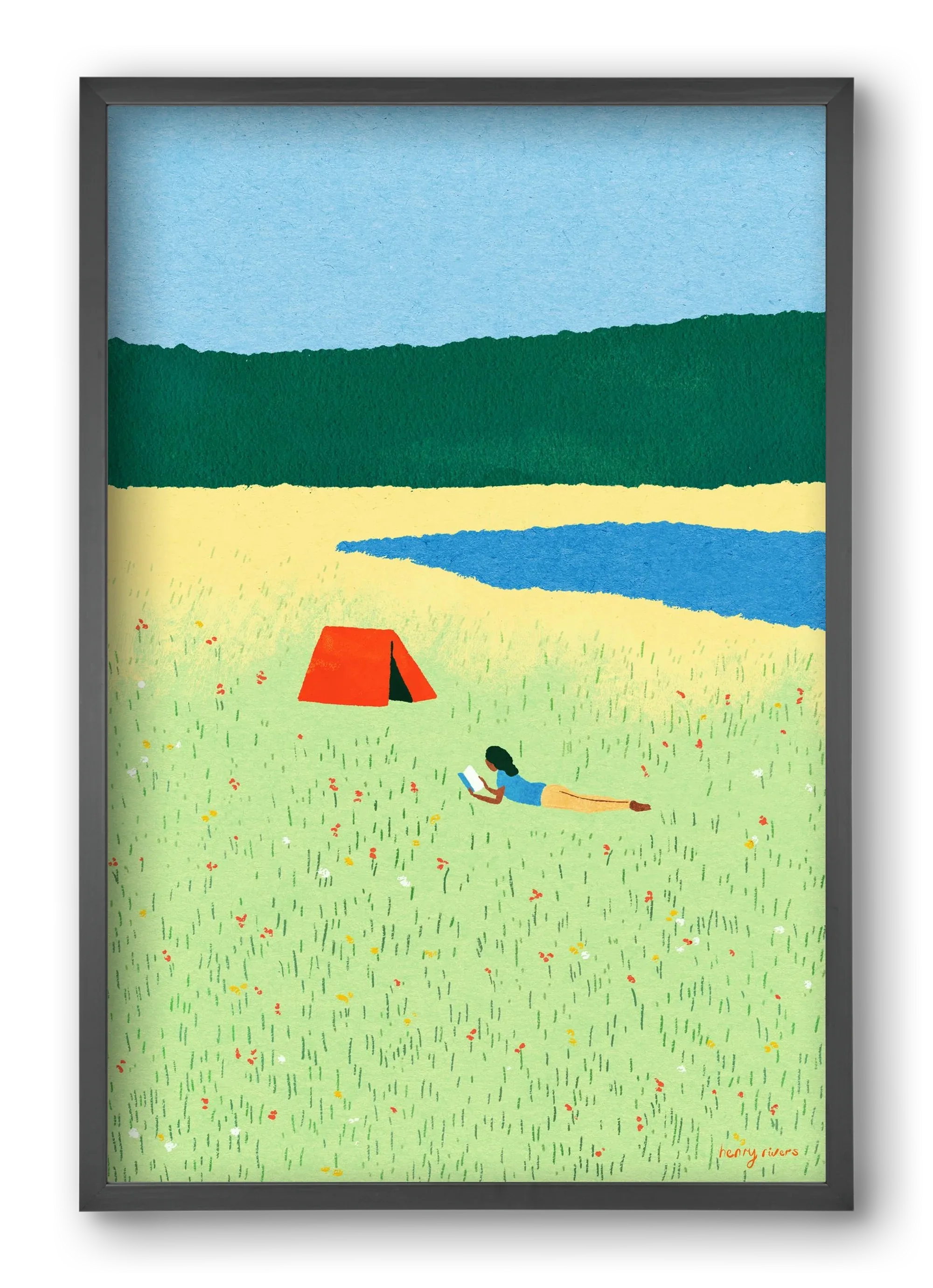 Reading in the meadow - artbridge