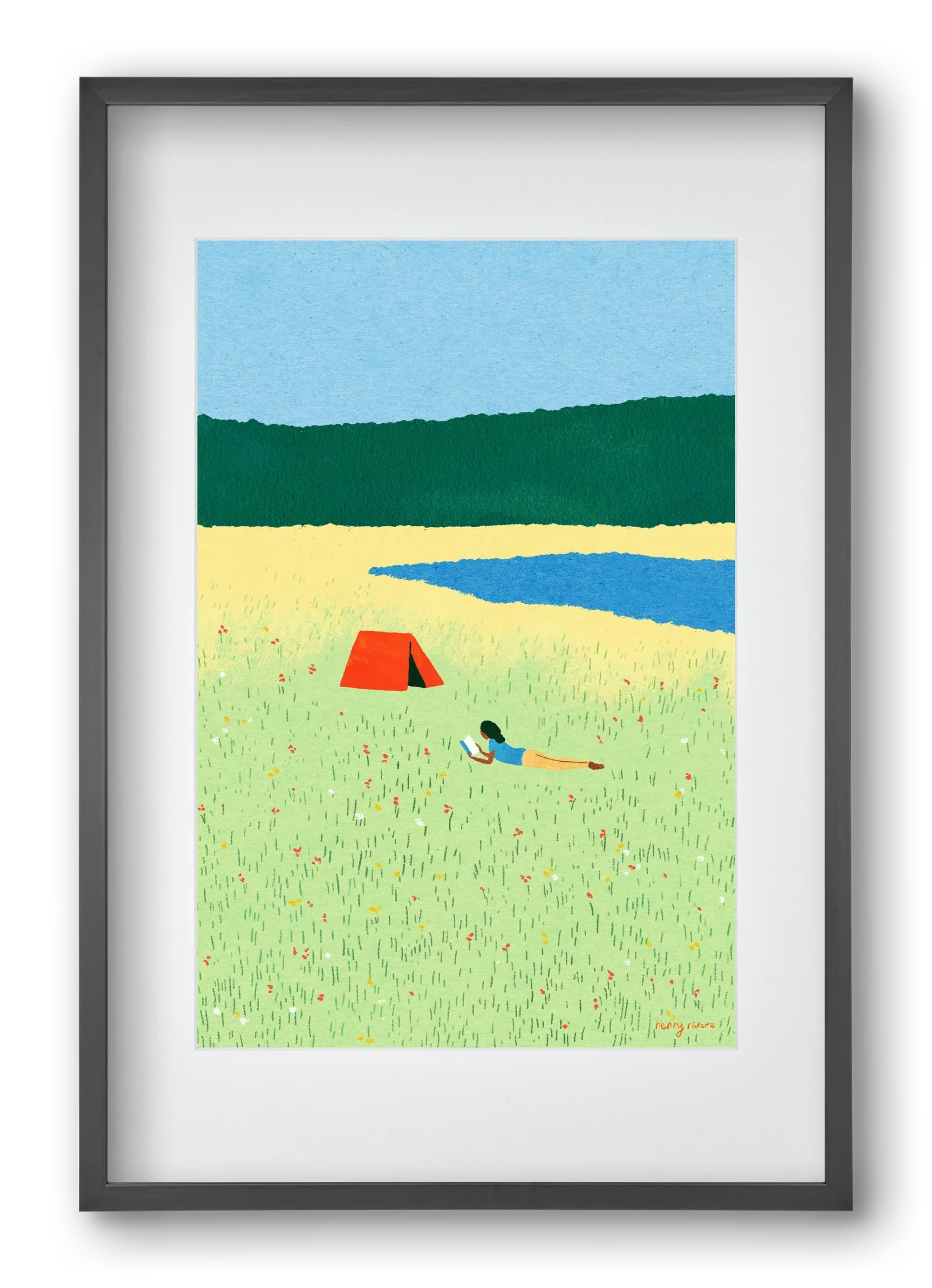Reading in the meadow - artbridge