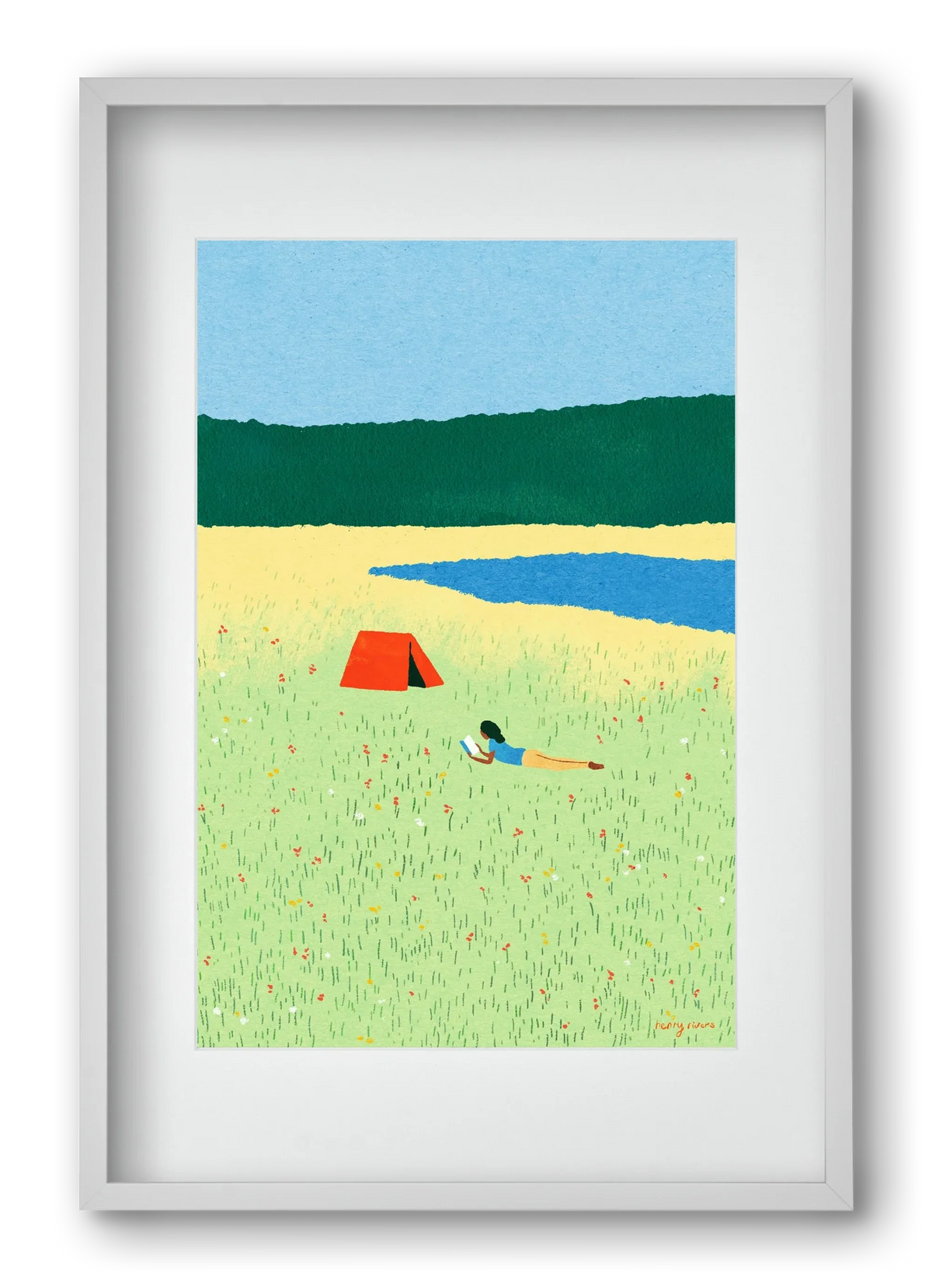 Reading in the meadow - artbridge