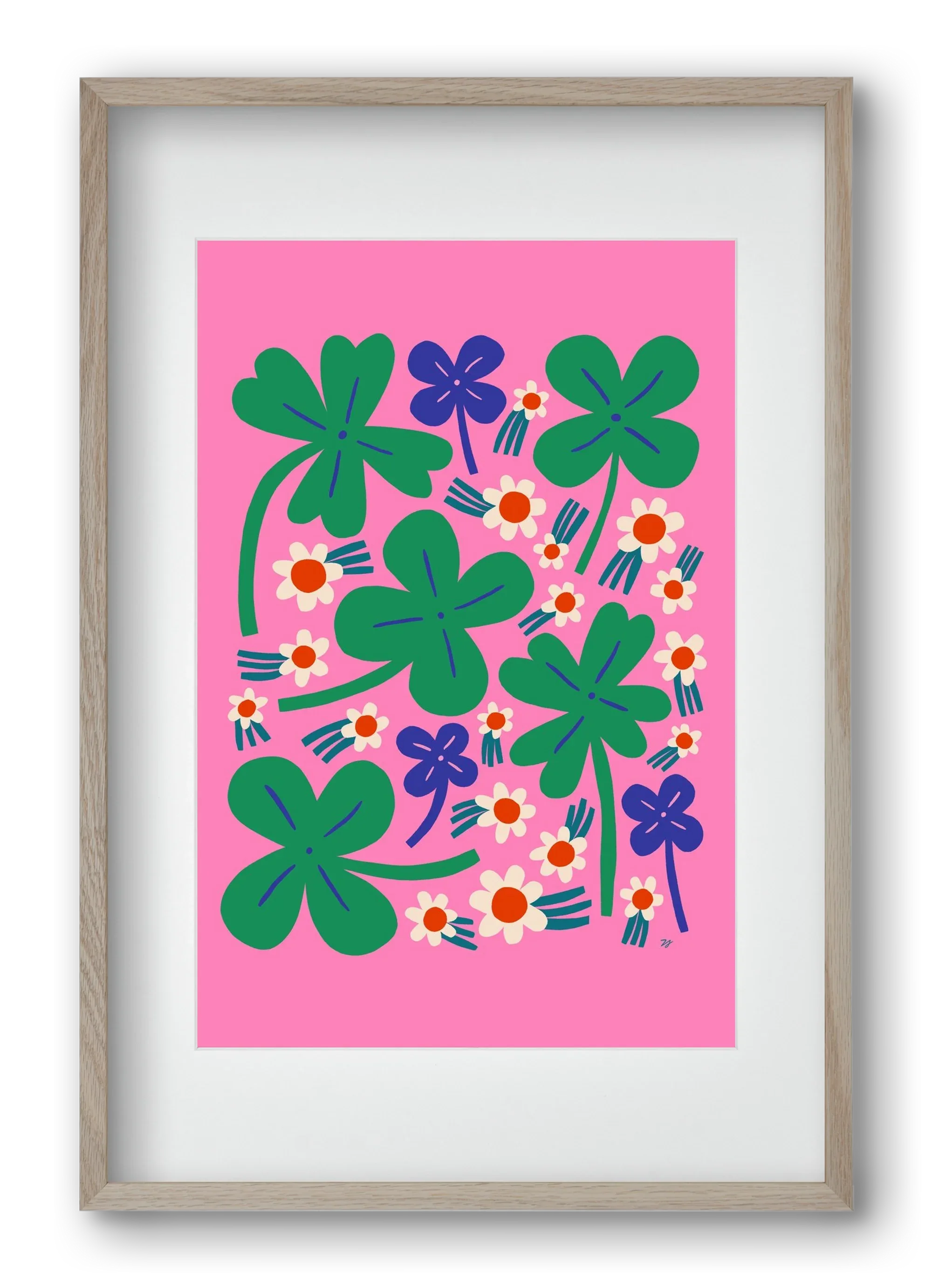 Happy Clovers and Flowers - artbridge