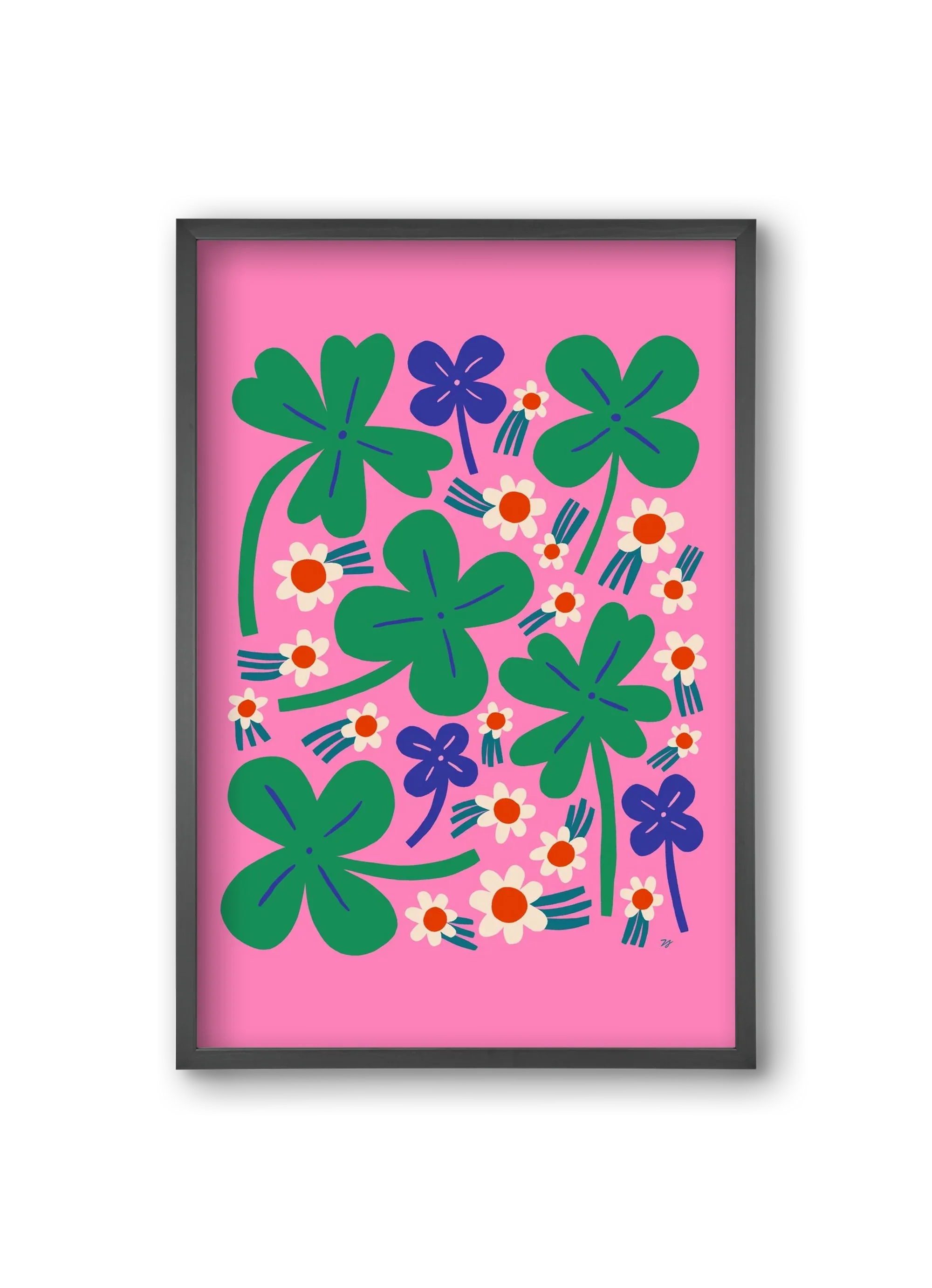 Happy Clovers and Flowers - artbridge