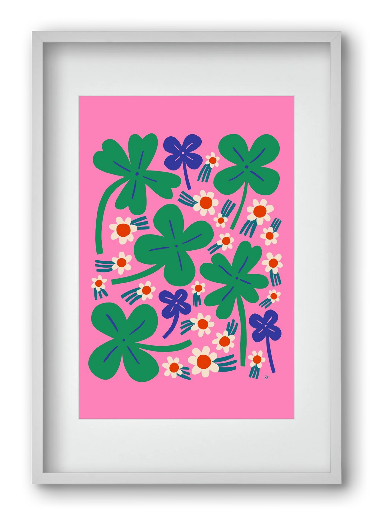 Happy Clovers and Flowers - artbridge
