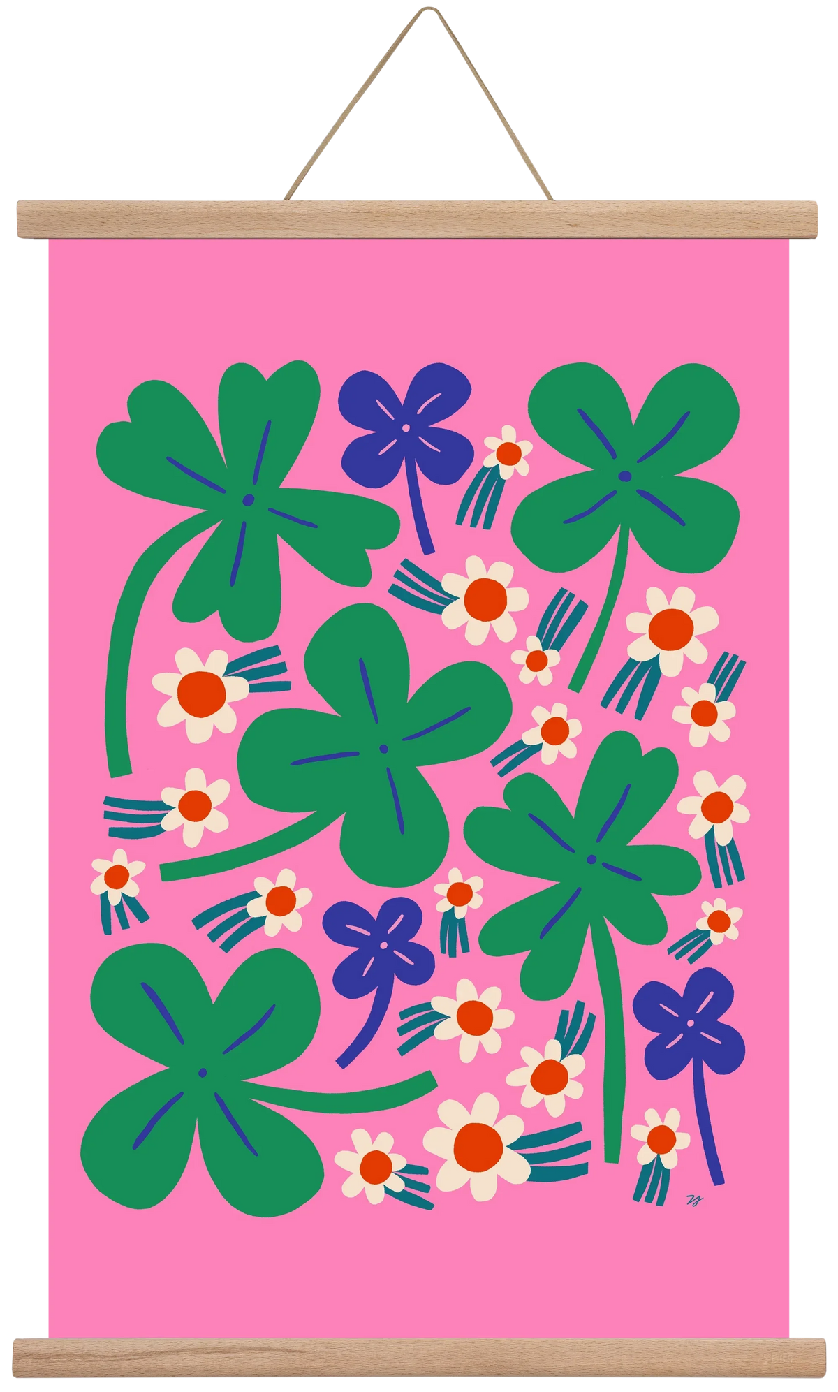 Happy Clovers and Flowers - artbridge