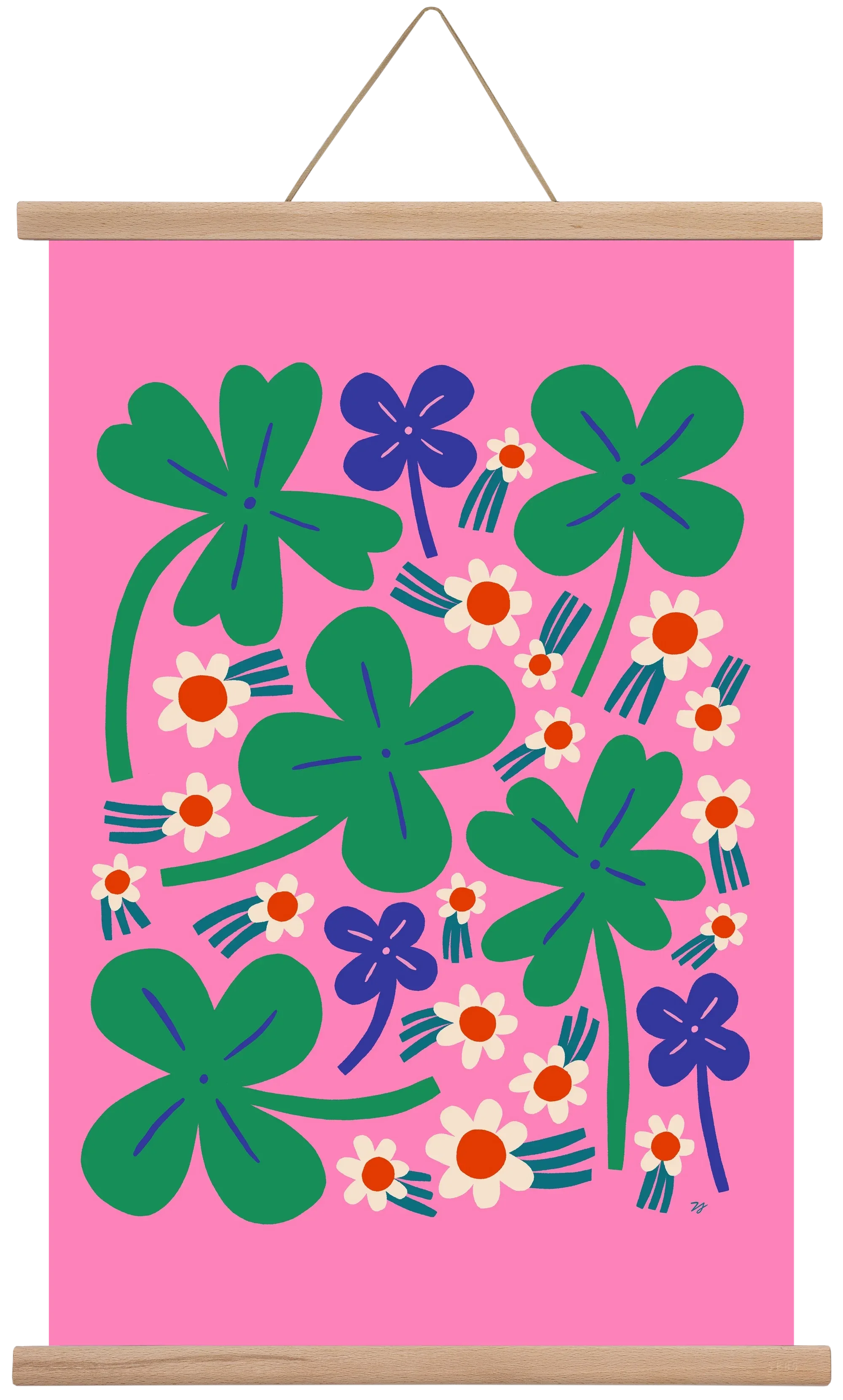 Happy Clovers and Flowers - artbridge