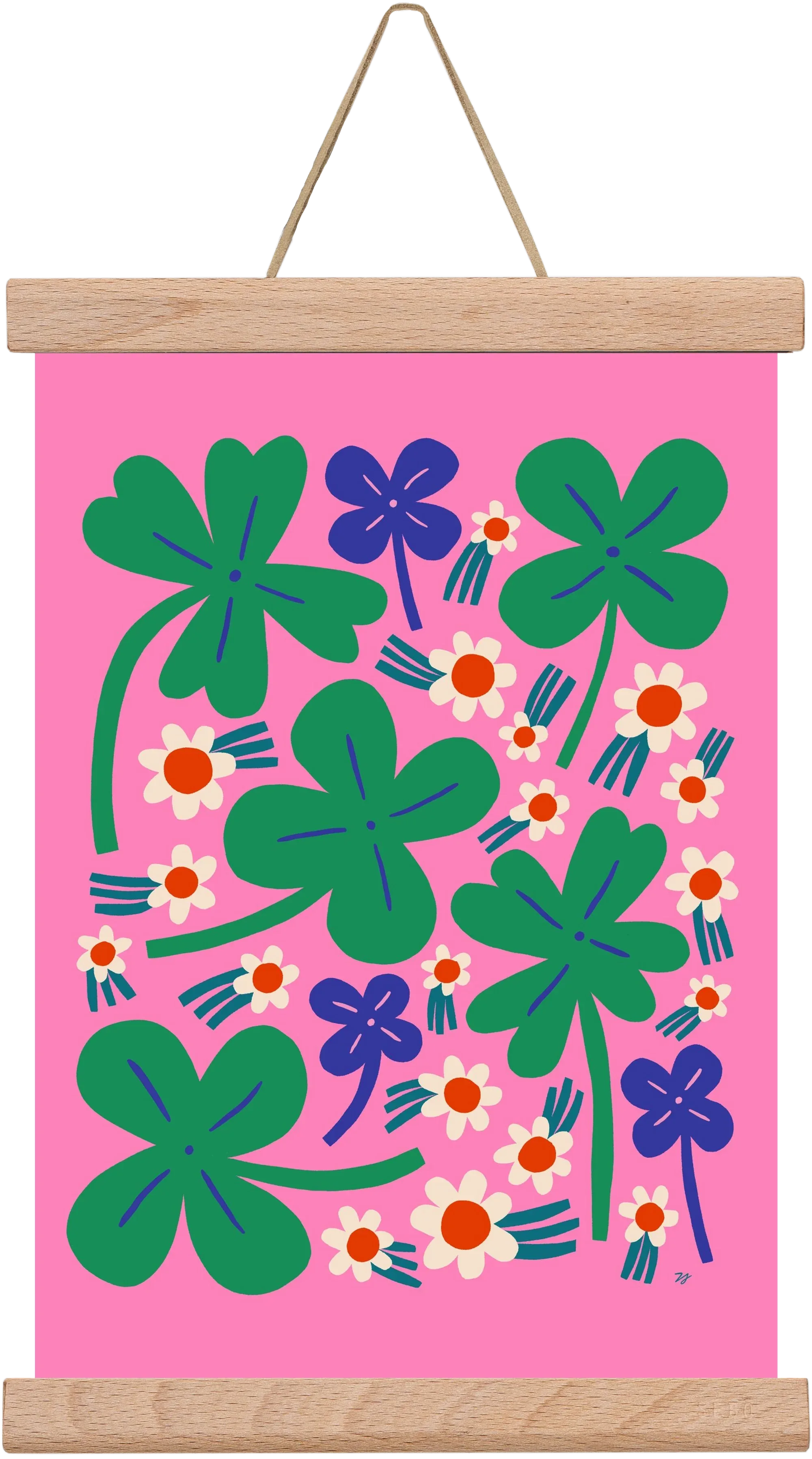 Happy Clovers and Flowers - artbridge