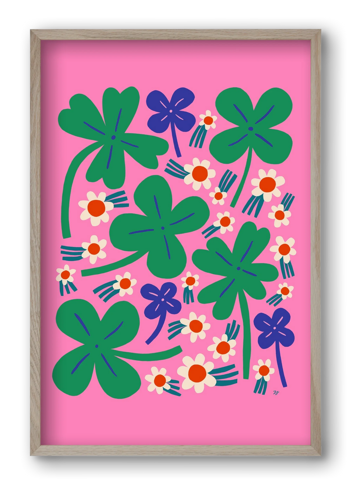 Happy Clovers and Flowers - artbridge