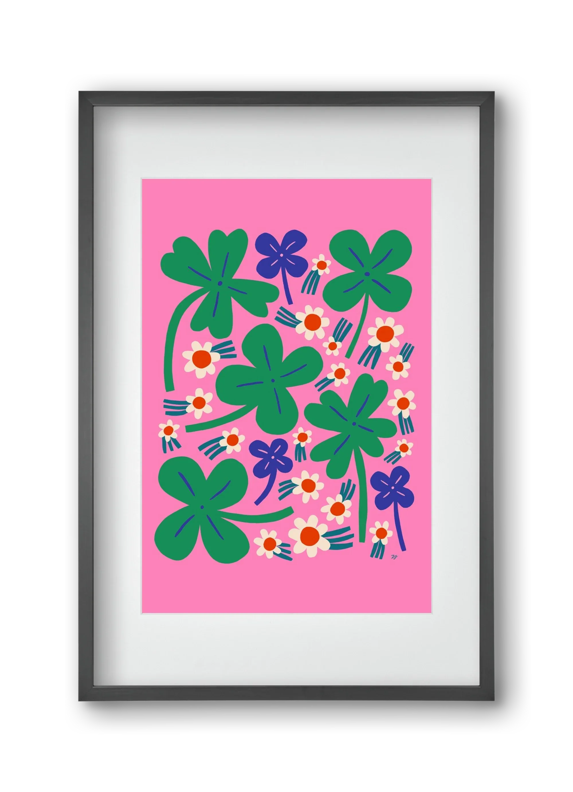 Happy Clovers and Flowers - artbridge
