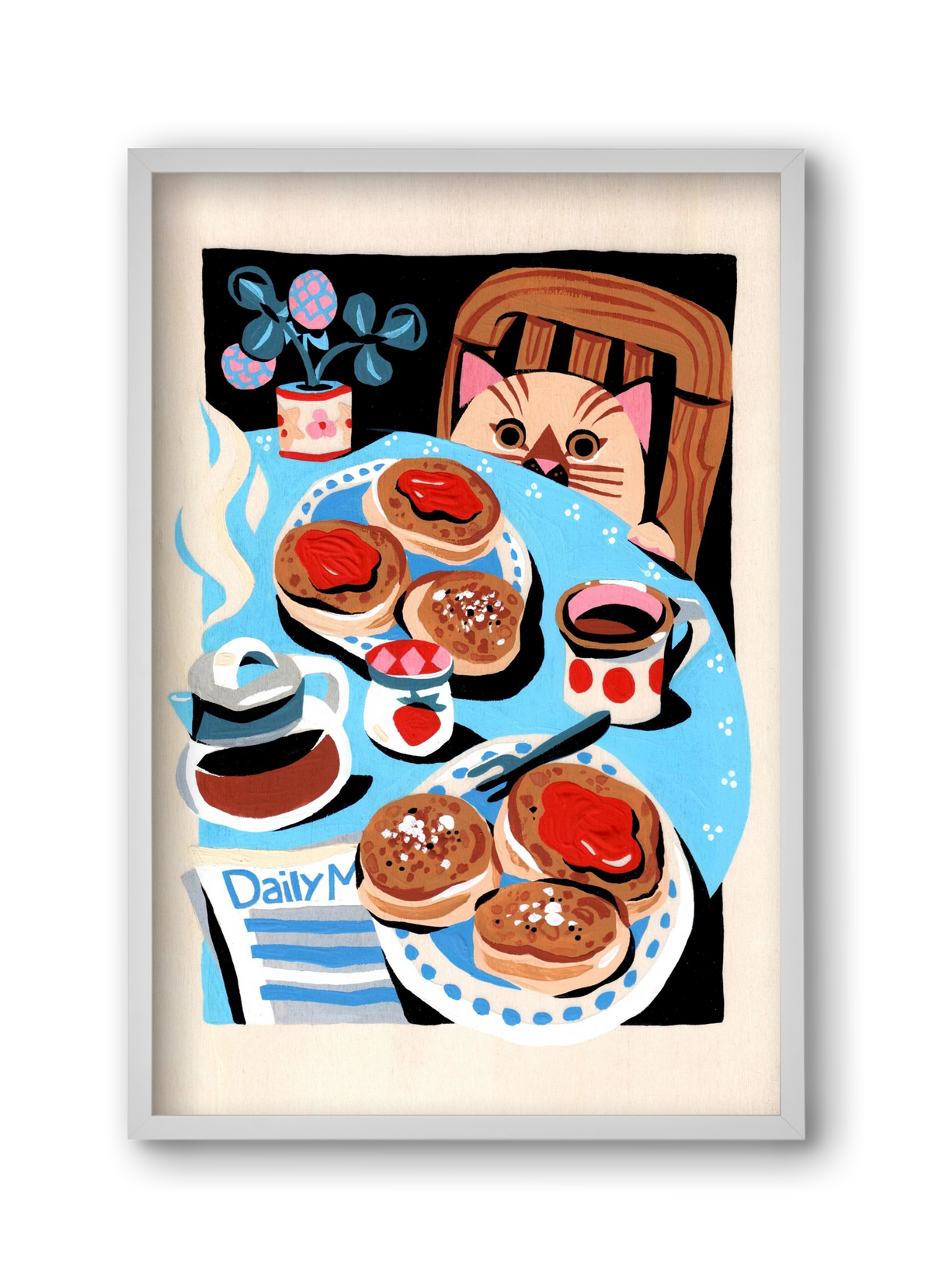 Brunch, 30x45 cm (30x45 cm), Fehér keret