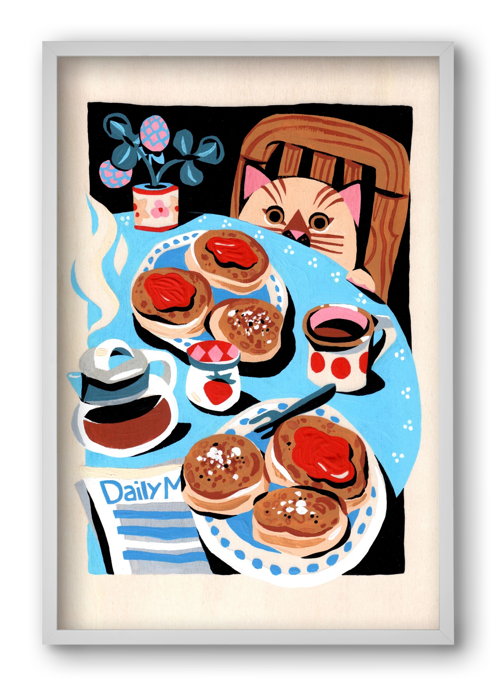 Brunch, 40x60 cm (40x60 cm), Fehér keret