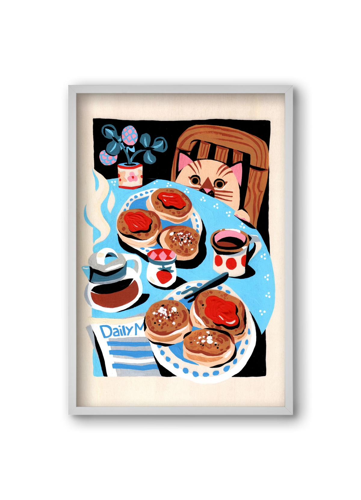 Brunch, 20x30 cm (20x30 cm), Fehér keret