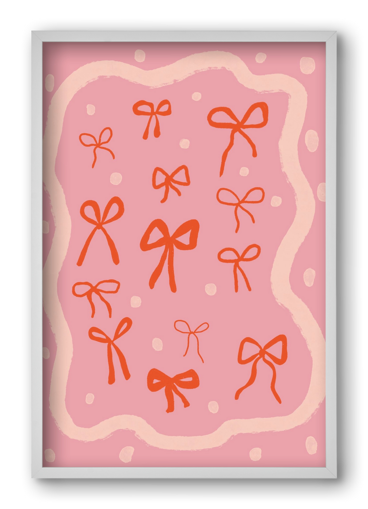 Little bows , 40x60 cm (40x60 cm), Fehér keret