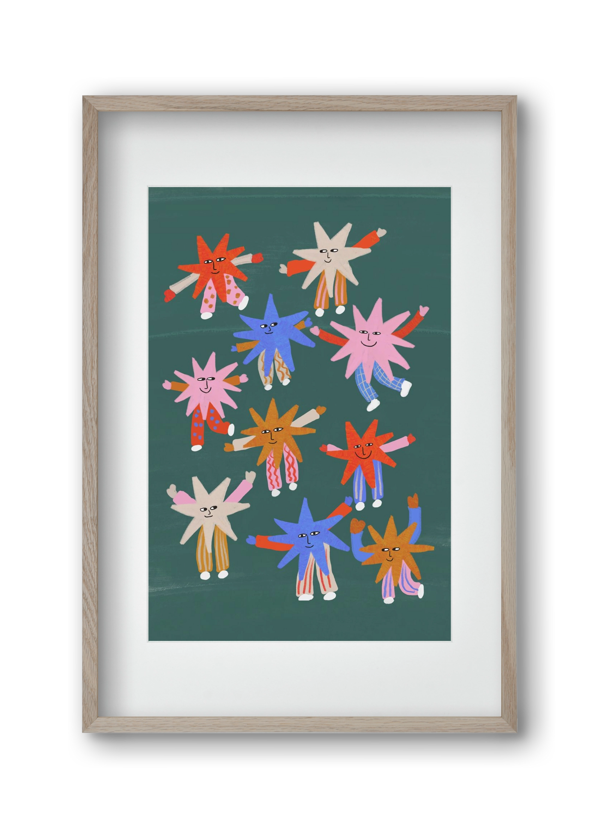 Little Stars , 30x45 cm (20x30 cm), Tölgy keret, paszpartuval
