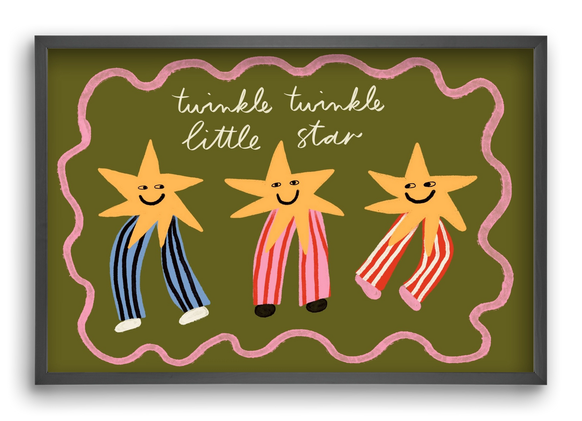 Twinkle, twinkle little star , 60x40 cm (60x40 cm), Fekete keret