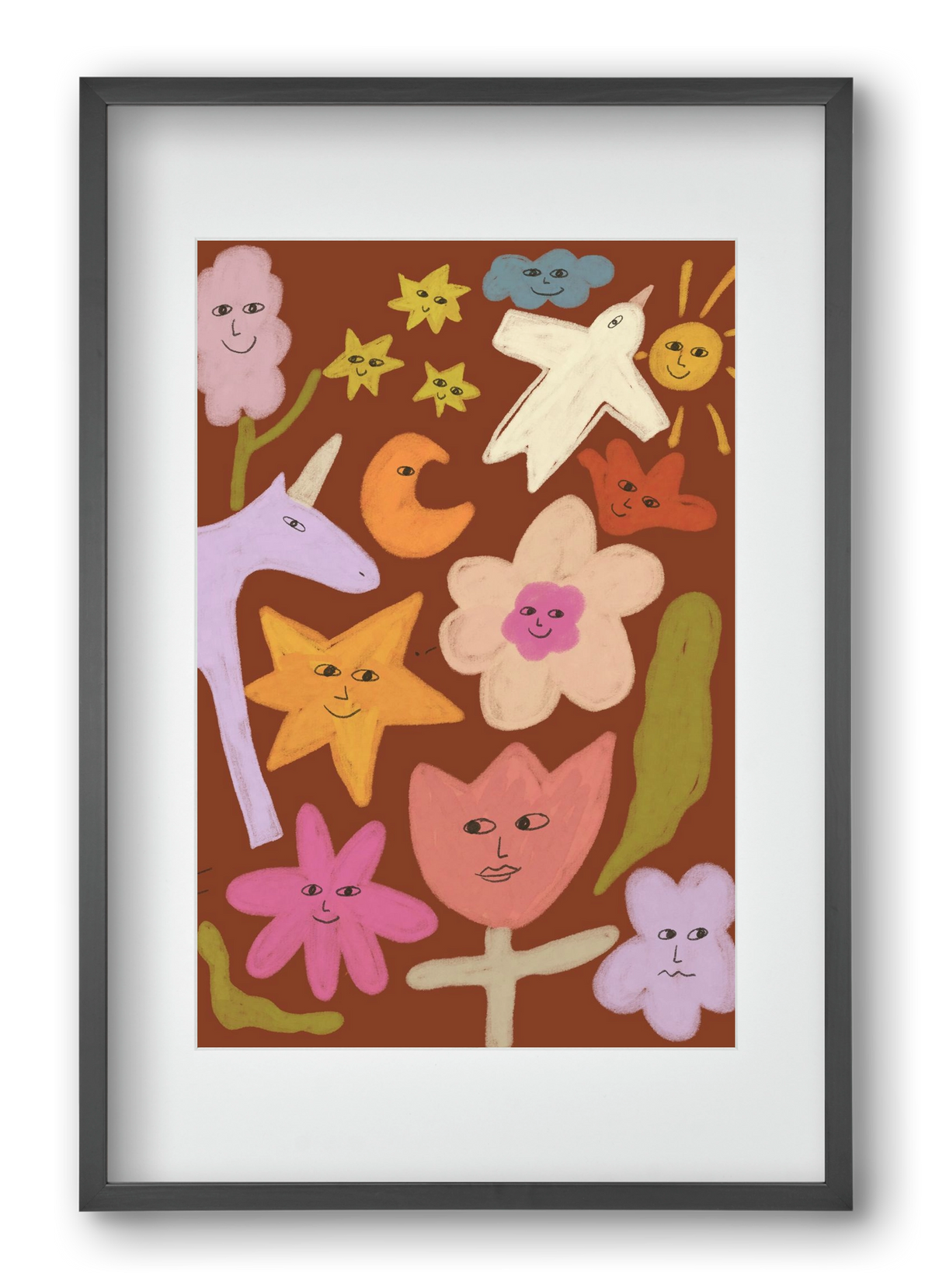 Happy crowd, 40x60 cm (30x45 cm), Fekete keret, paszpartuval