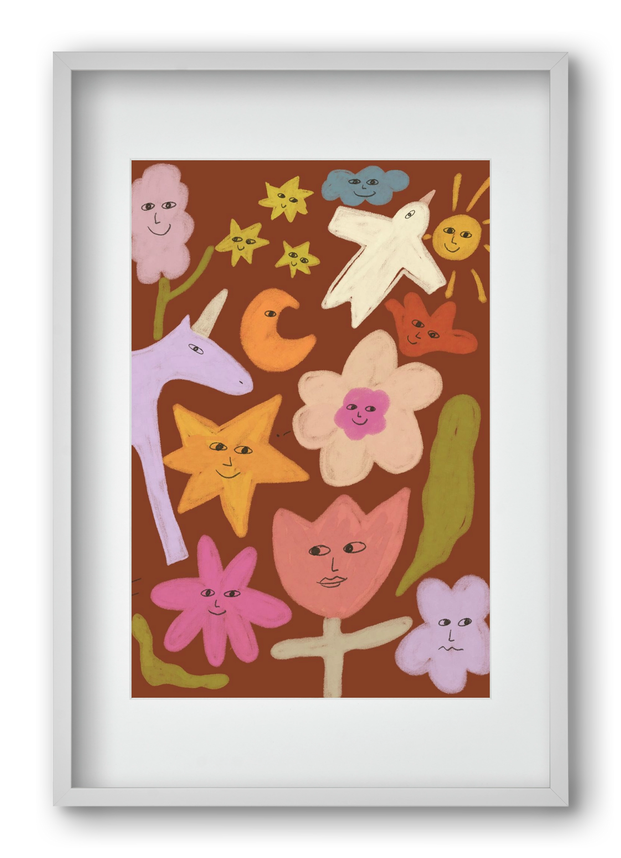 Happy crowd, 40x60 cm (30x45 cm), Fehér keret, paszpartuval