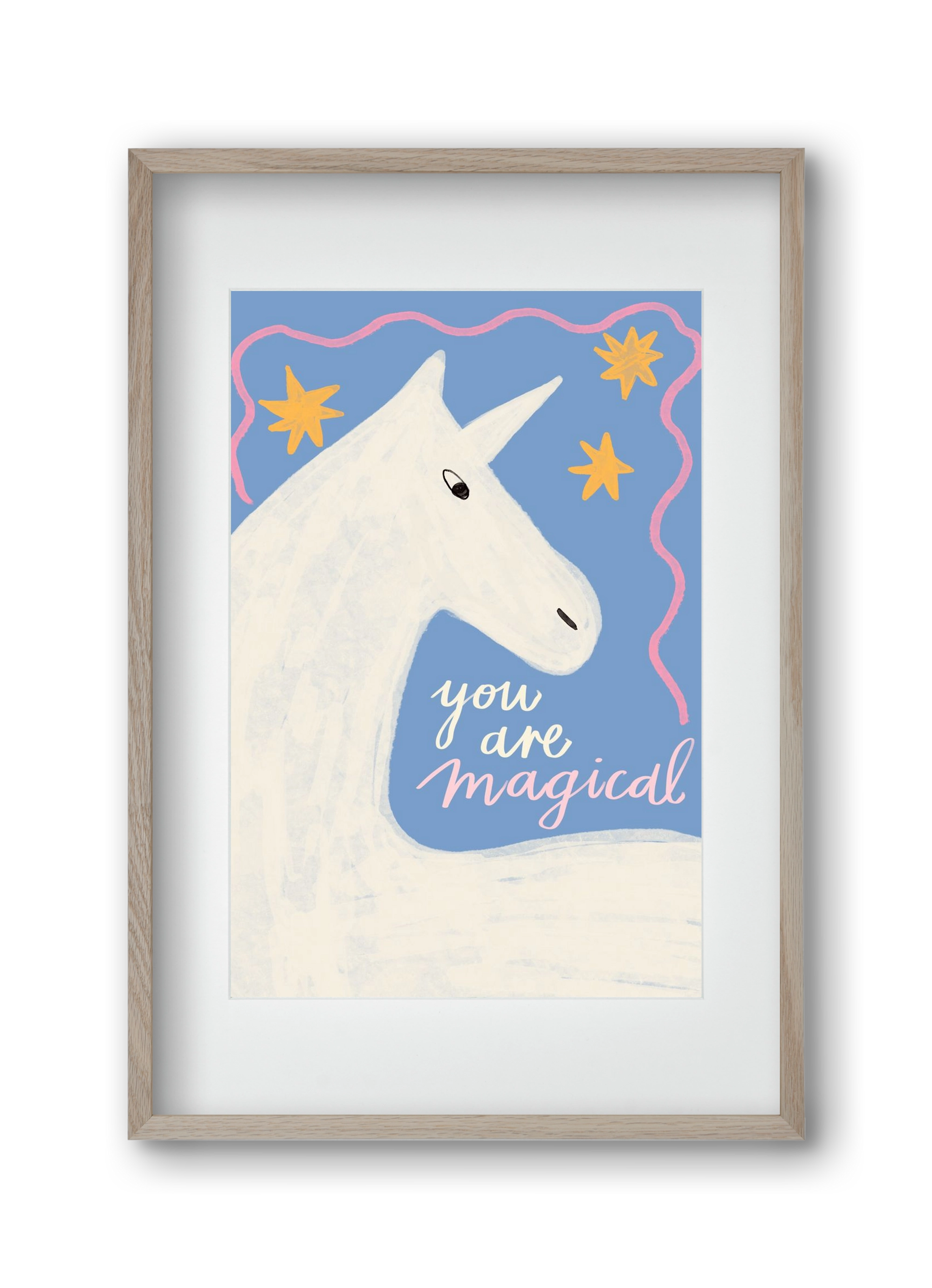 You are magical , 30x45 cm (20x30 cm), Tölgy keret, paszpartuval
