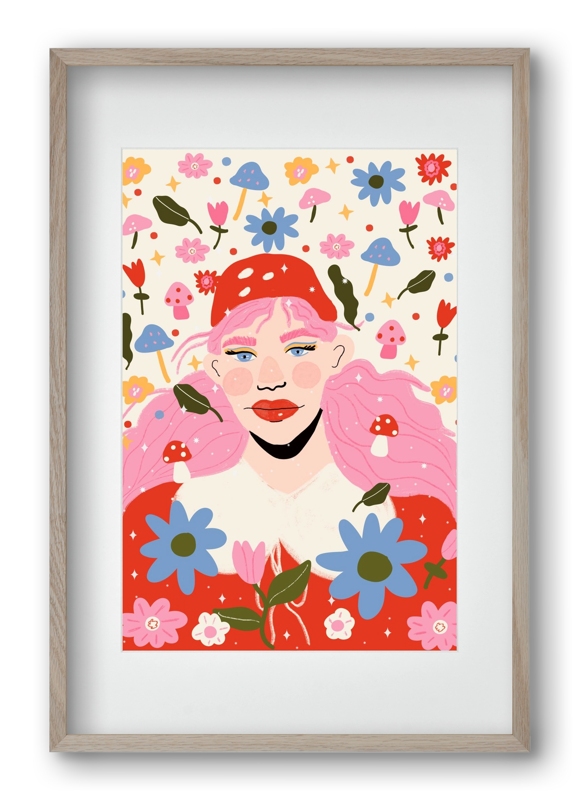 Blooming , 40x60 cm (30x45 cm), Tölgy keret, paszpartuval