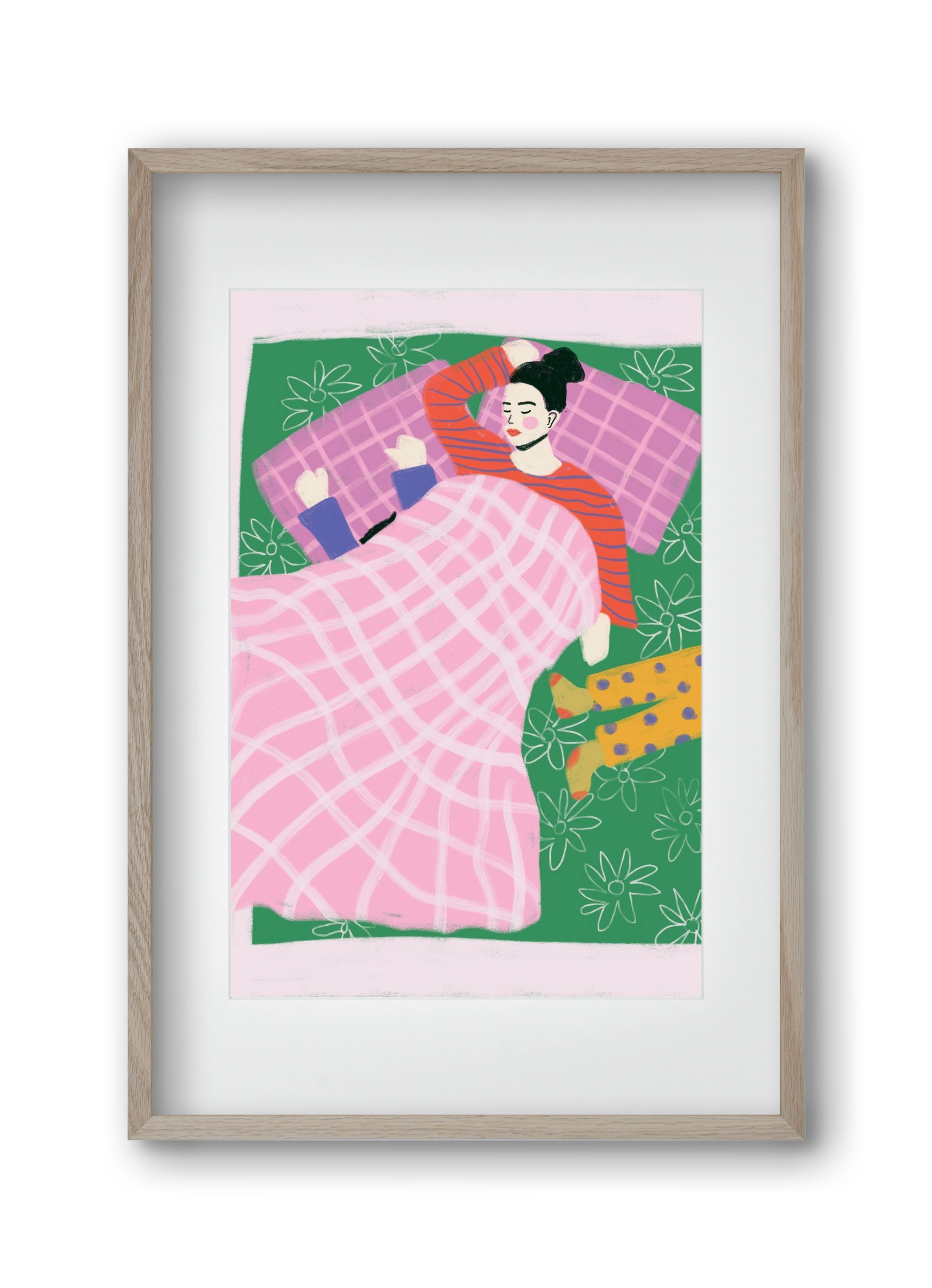 Tired Mom Club , 30x45 cm (20x30 cm), Tölgy keret, paszpartuval