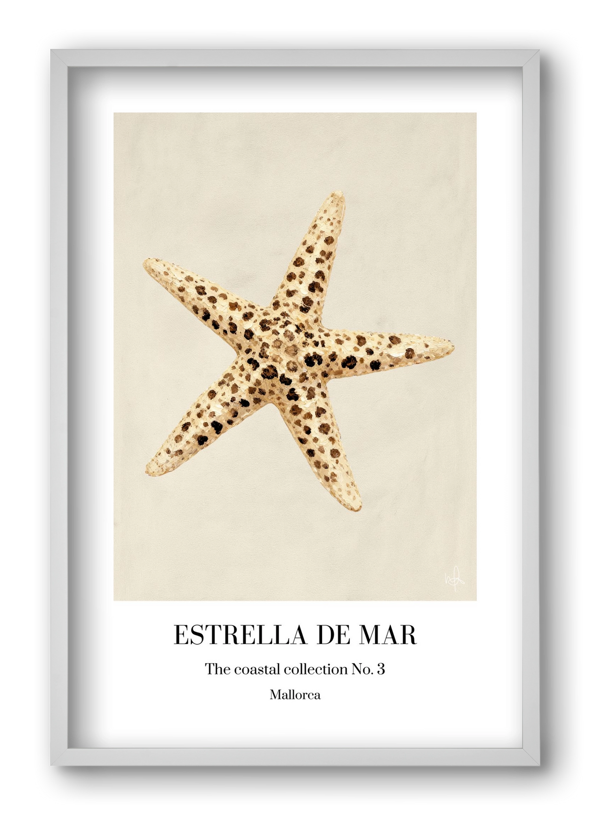 Estrella de mar, 40x60 cm (40x60 cm), Fehér keret