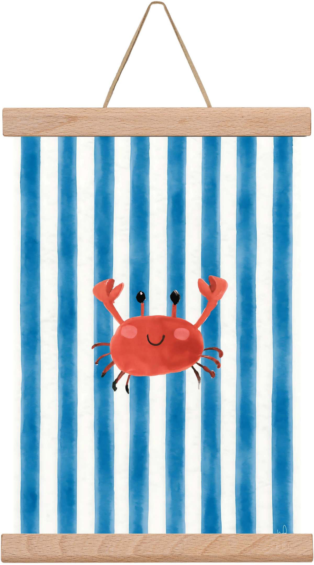 happy crab, 20x30 cm (20x30 cm), Tölgy akasztó