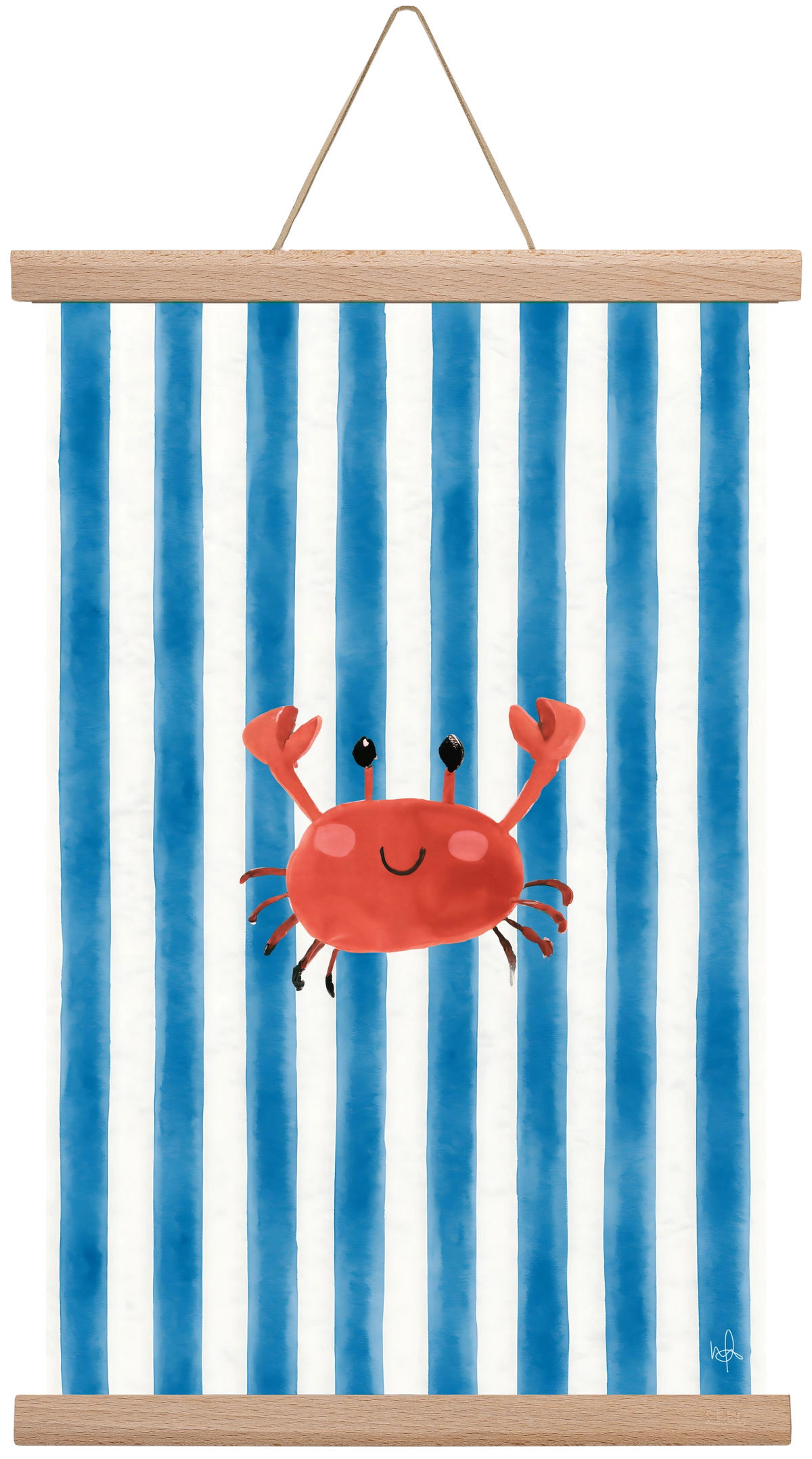 happy crab, 30x45 cm (30x45 cm), Tölgy akasztó