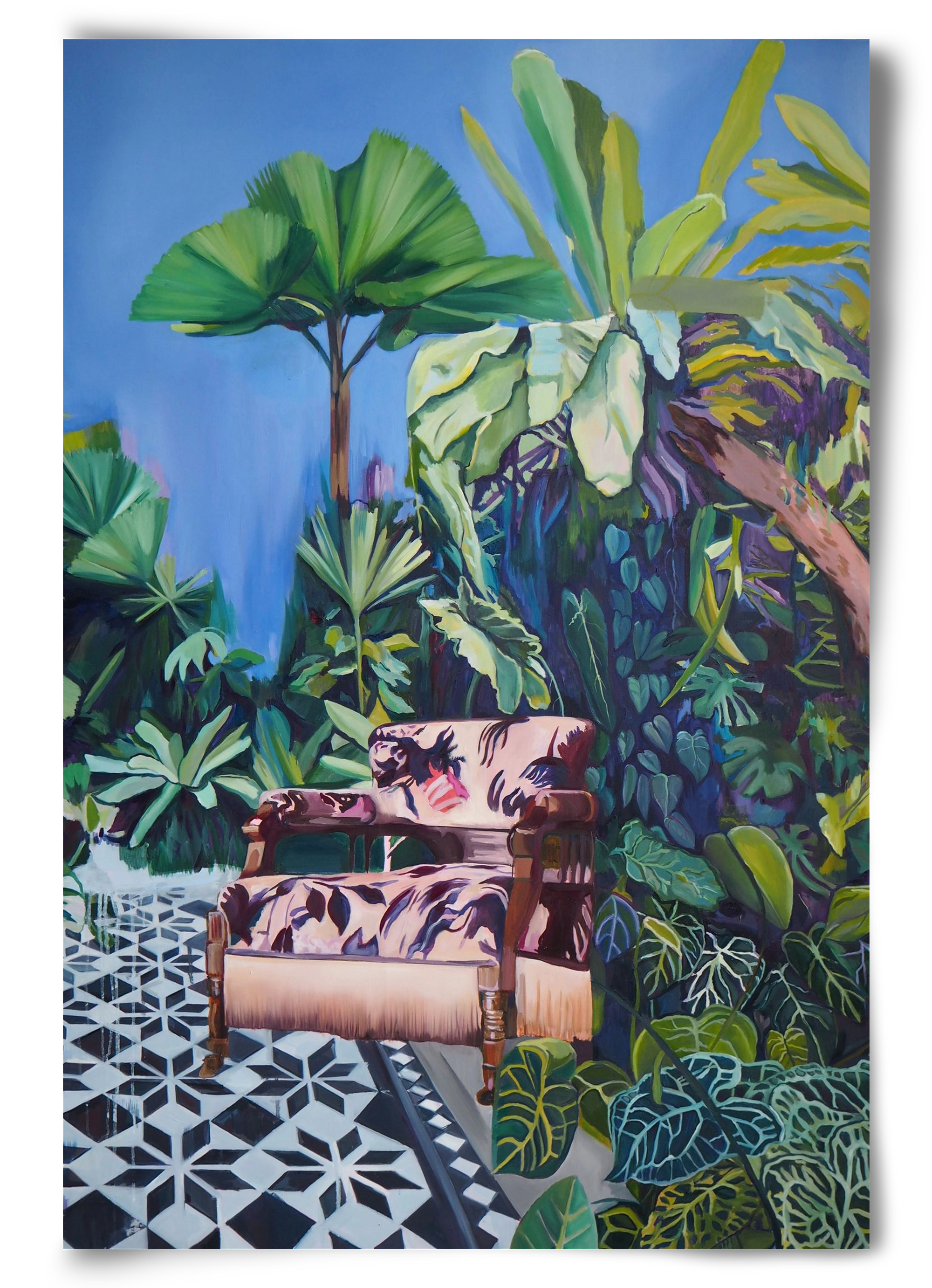 Hófehér jaguár II., 60x90 cm, Keret nélkül