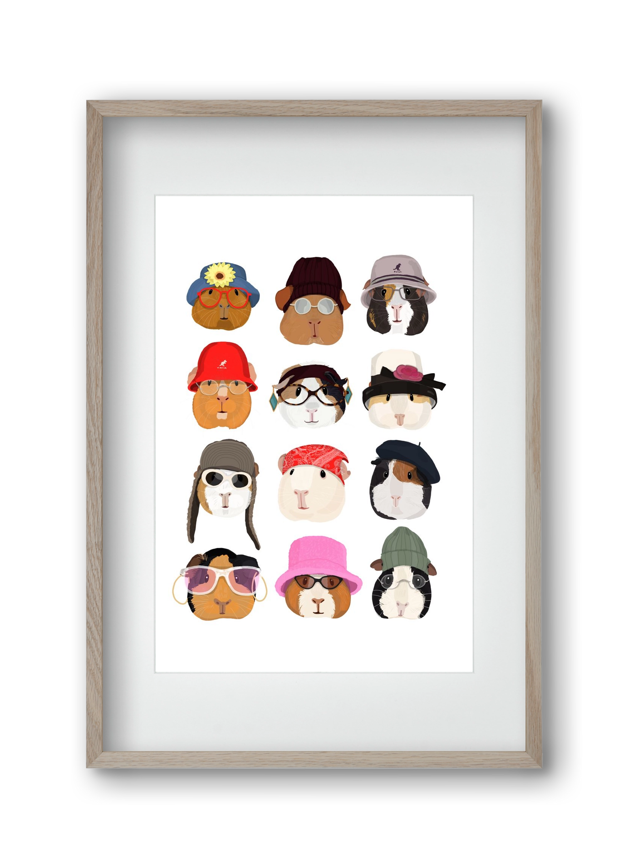Guinea Pigs in the 1990's, 30x45 cm (20x30 cm), Tölgy keret, paszpartuval