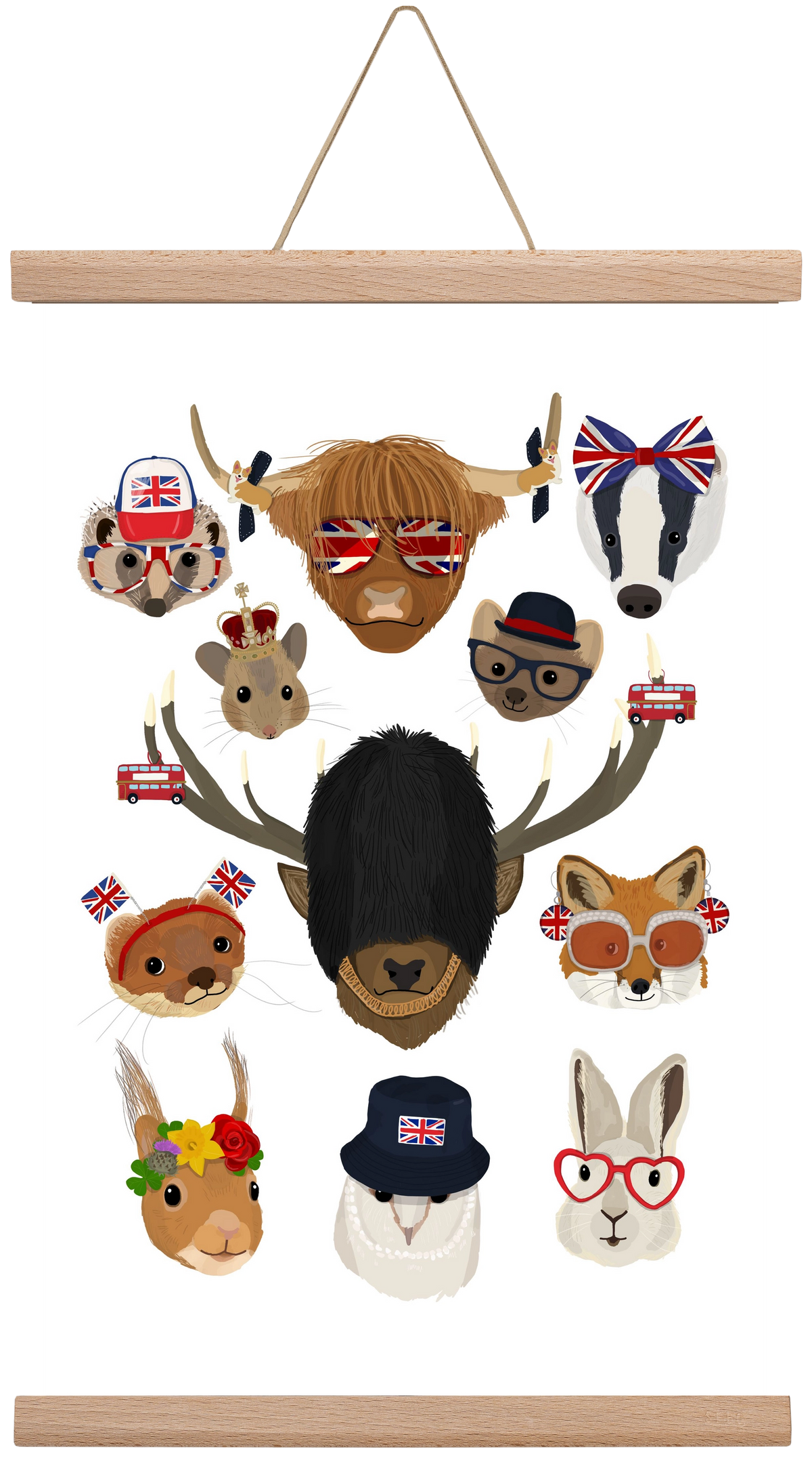 Animals of the planet United Kingdom, 30x45 cm (30x45 cm), Tölgy akasztó