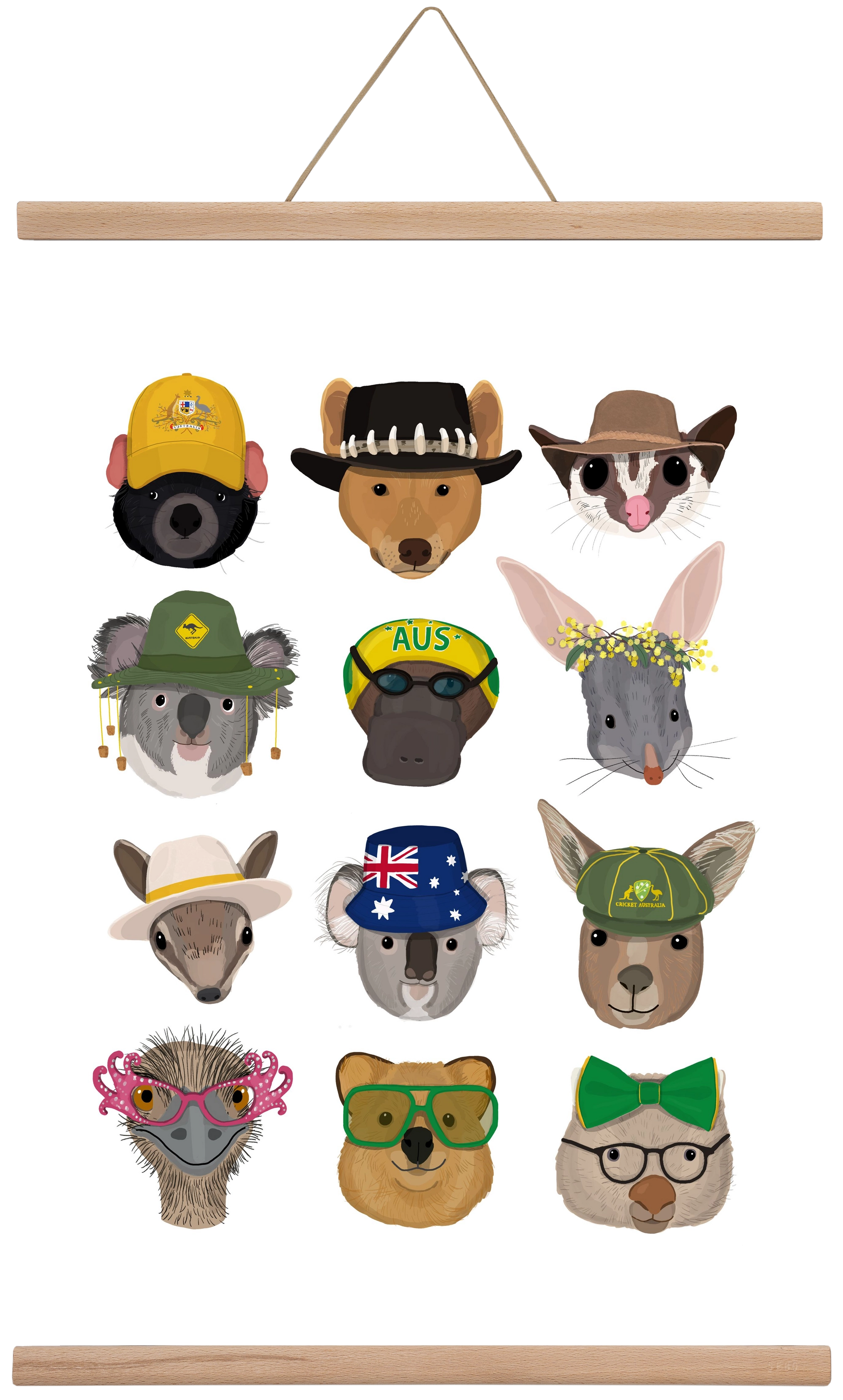 Animals of the planet Australia, 40x60 cm (40x60 cm), Tölgy akasztó