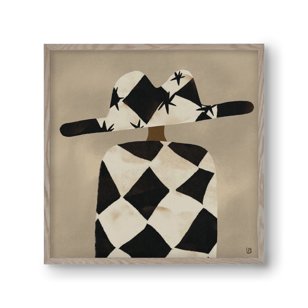 Au revoir, 30x30 cm (30x30 cm), Tölgy keret