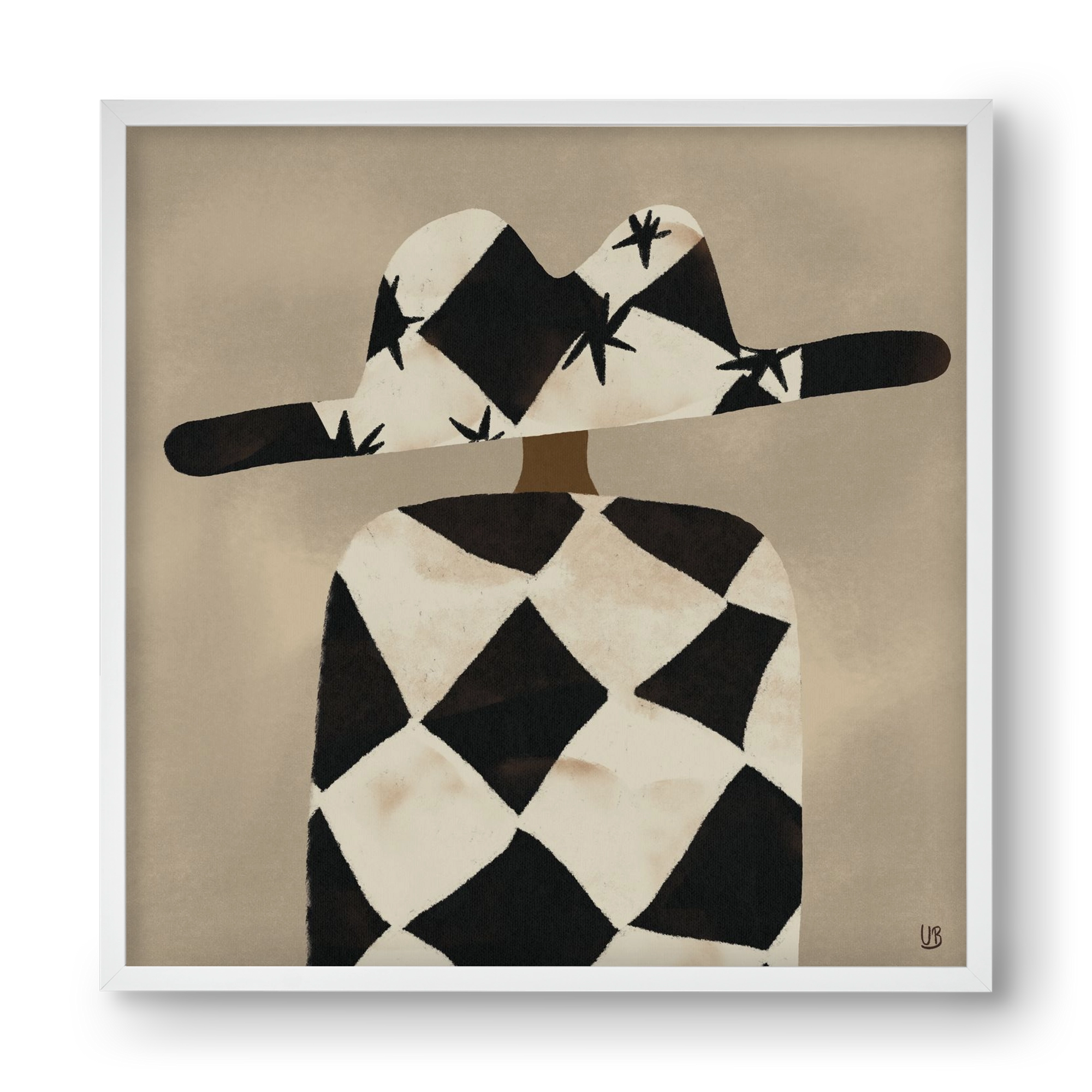 Au revoir, 40x40 cm (40x40 cm), Fehér keret